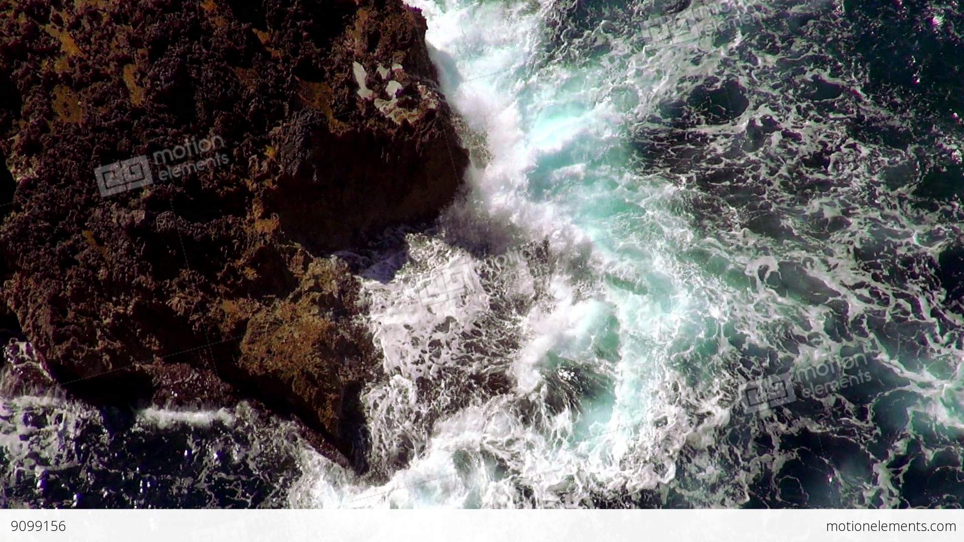 Breaking Ocean Waves At The Cliffs Aerial Shot The Mediterranean Sea ...