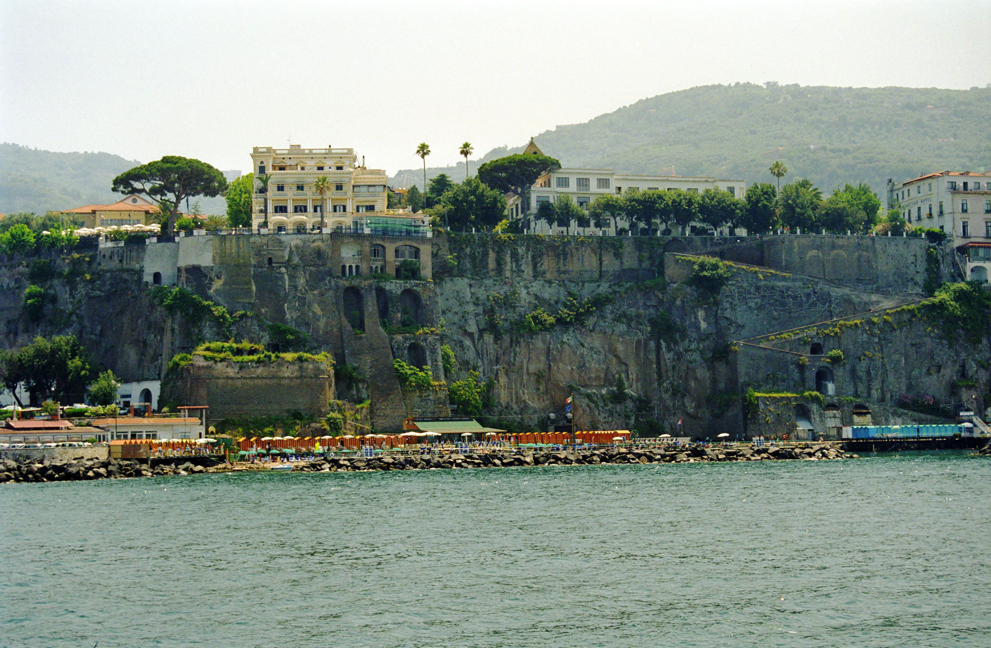 Cliffs of Sorrento from the Sea : Travel Wallpaper and Stock Photo