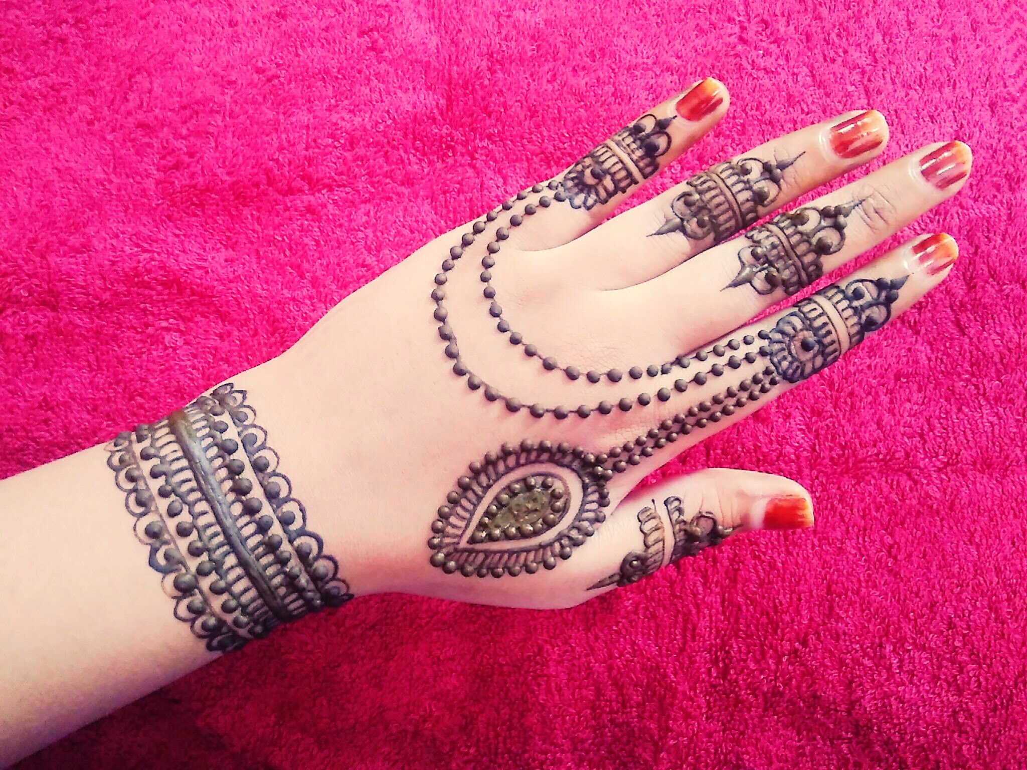 Gulf Henna Design | Jewellery Mehndi Design For Beginners - Naush ...