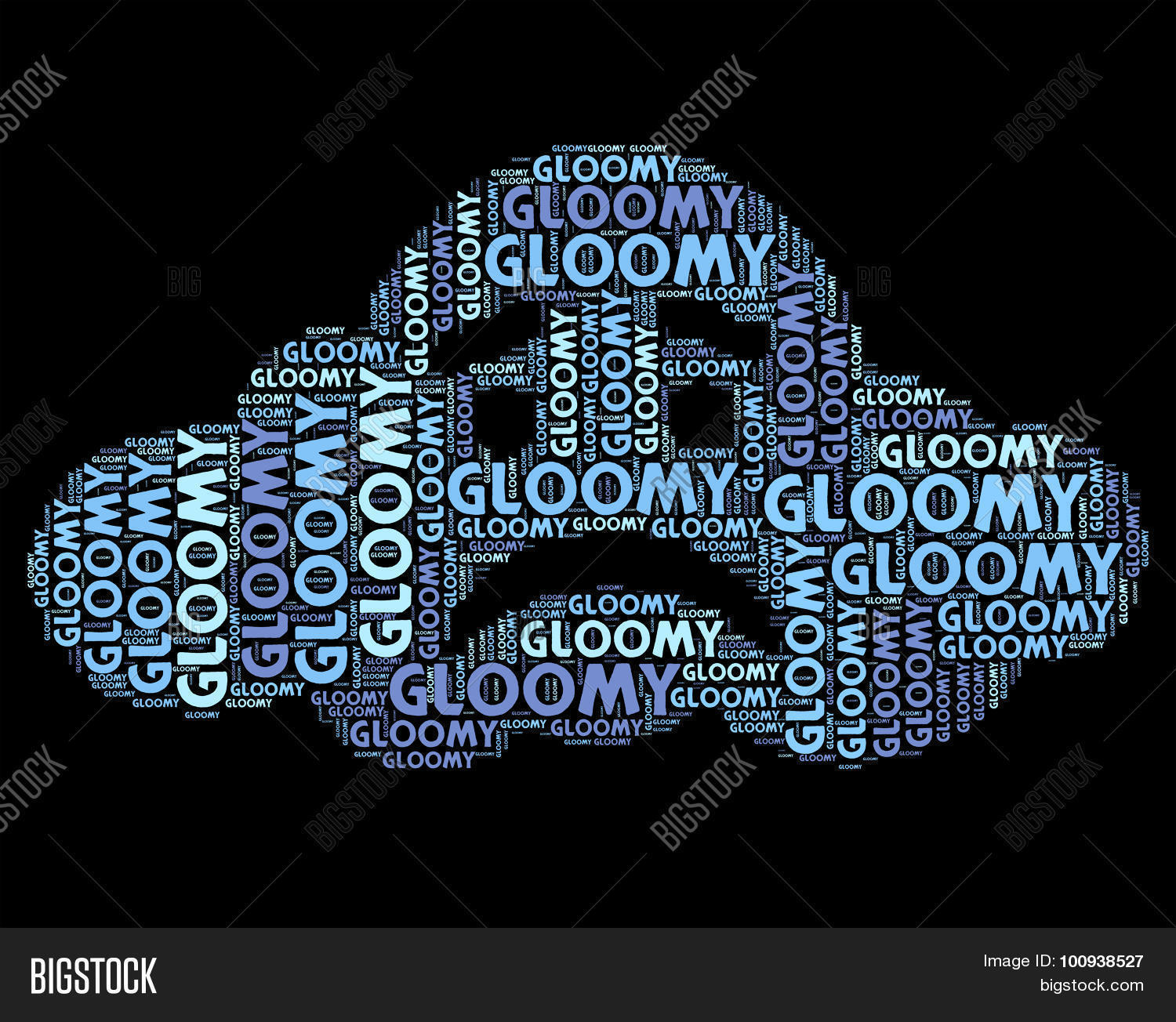 Gloomy Word Represents Low Spirits Image & Photo | Bigstock