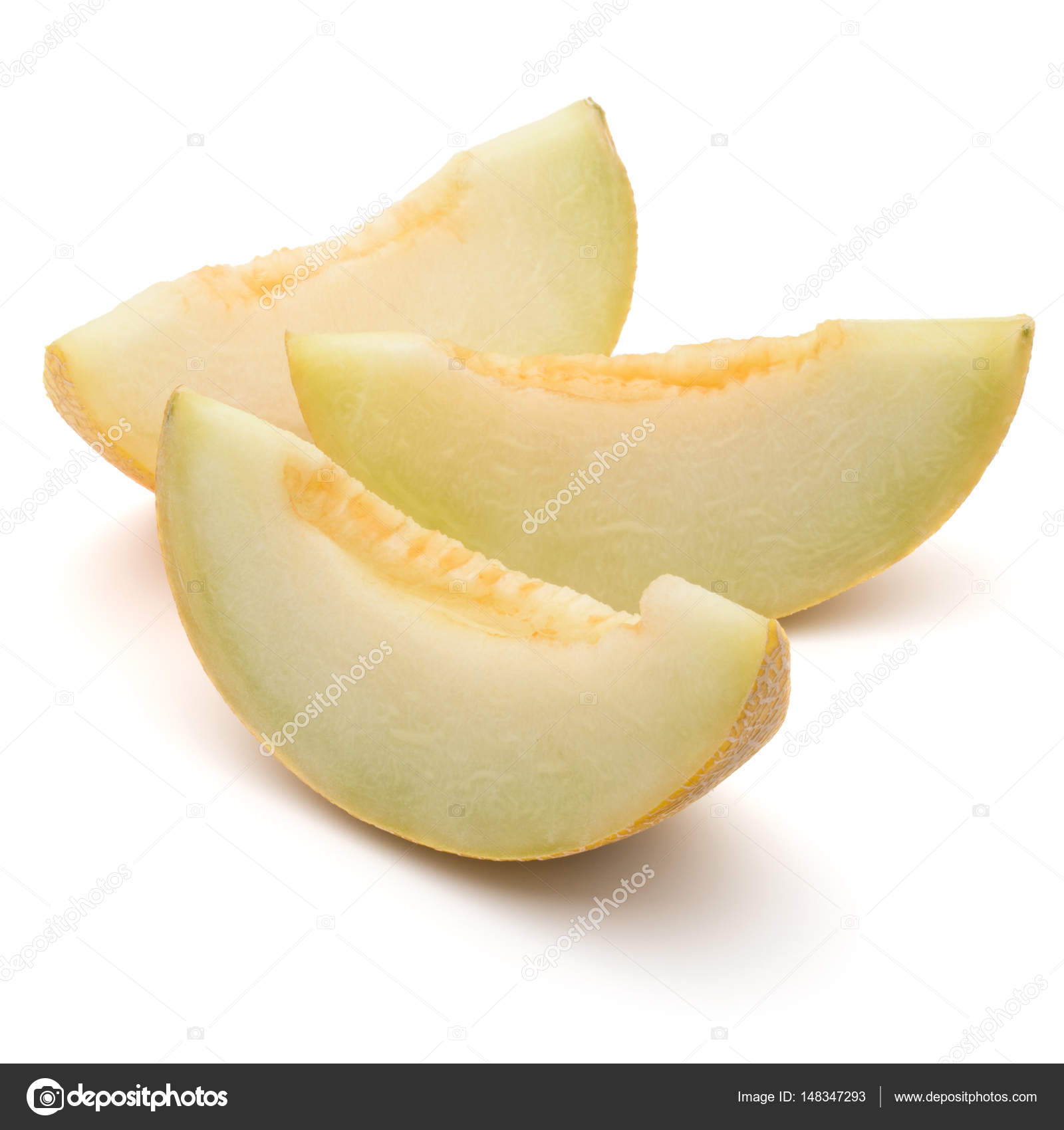 melon slices on white — Stock Photo © natika #148347293