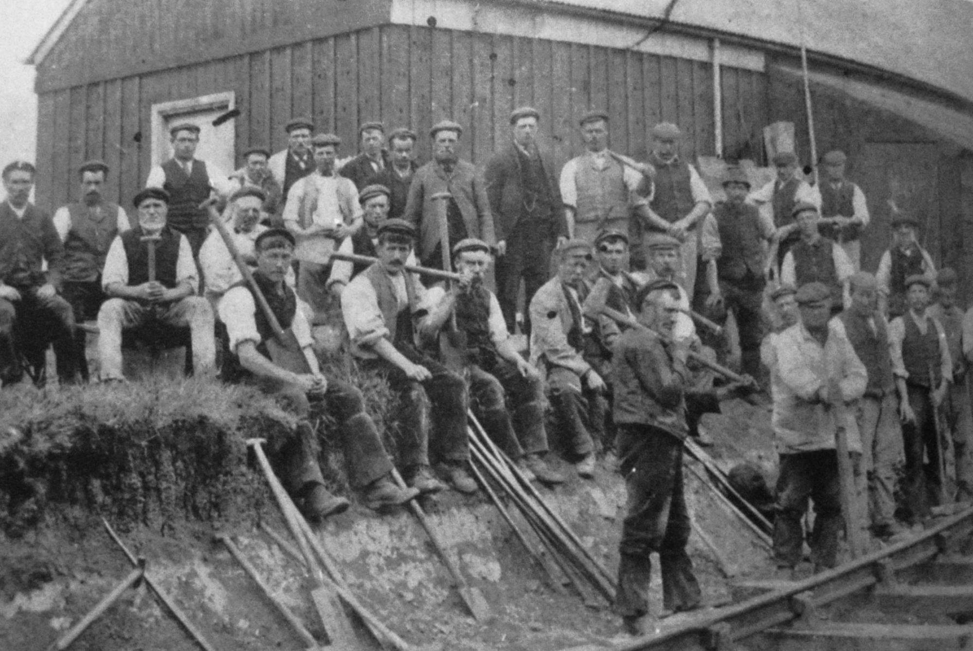 Group of ballast pit workers, Deeping St James - South Holland Life ...