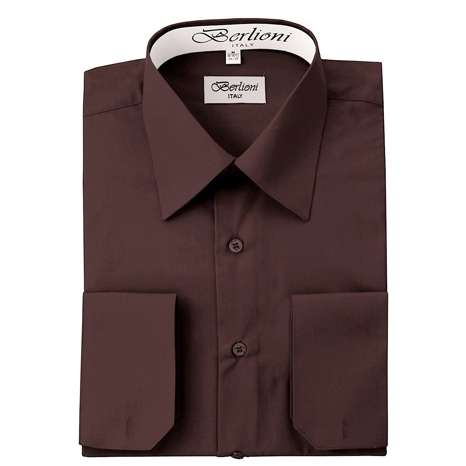 Elegant Men's Button Down Brown Dress Shirt at Amazon Men's Clothing ...