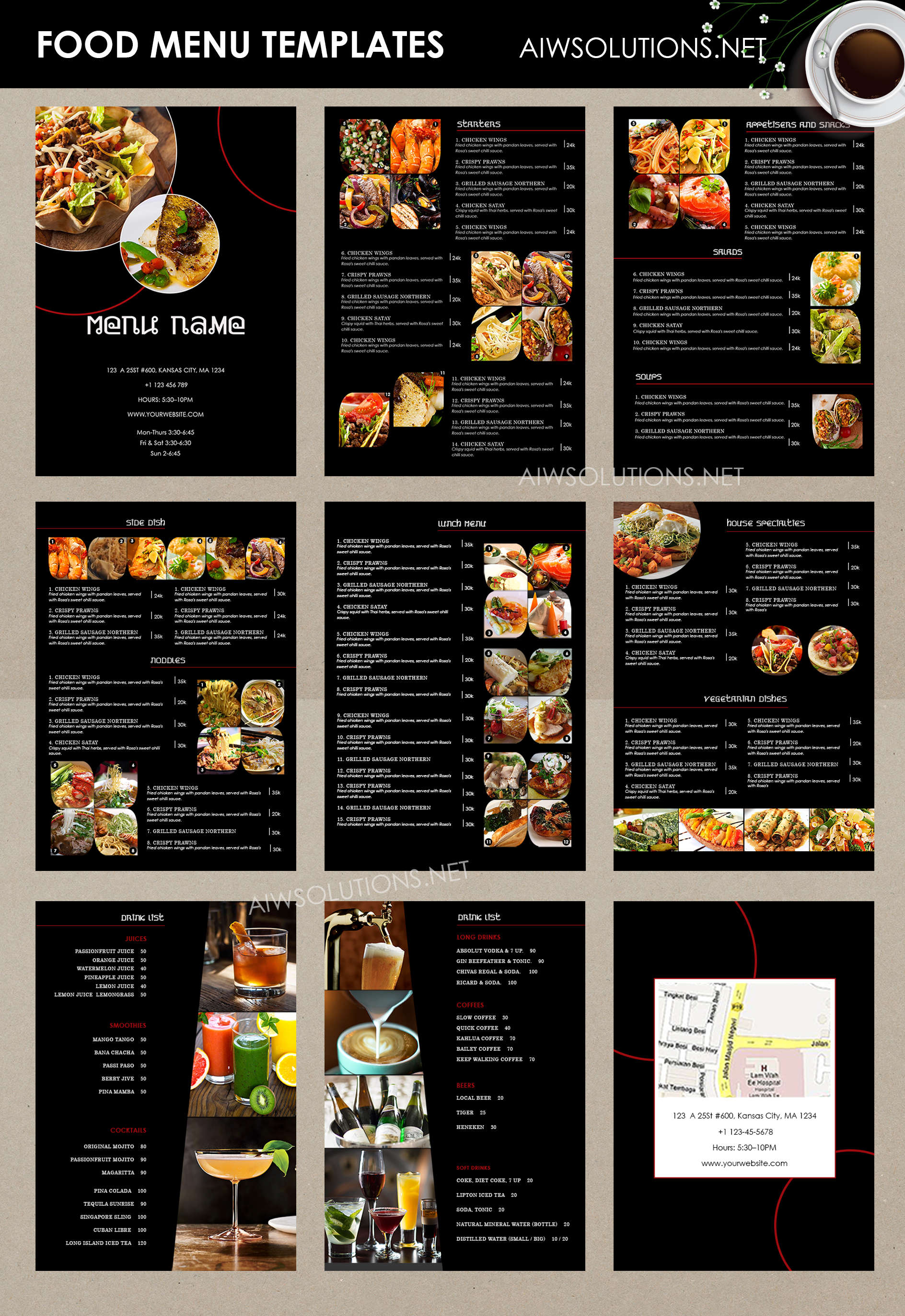 Design & Templates, Menu Templates ,Wedding Menu , Food Menu ,bar ...