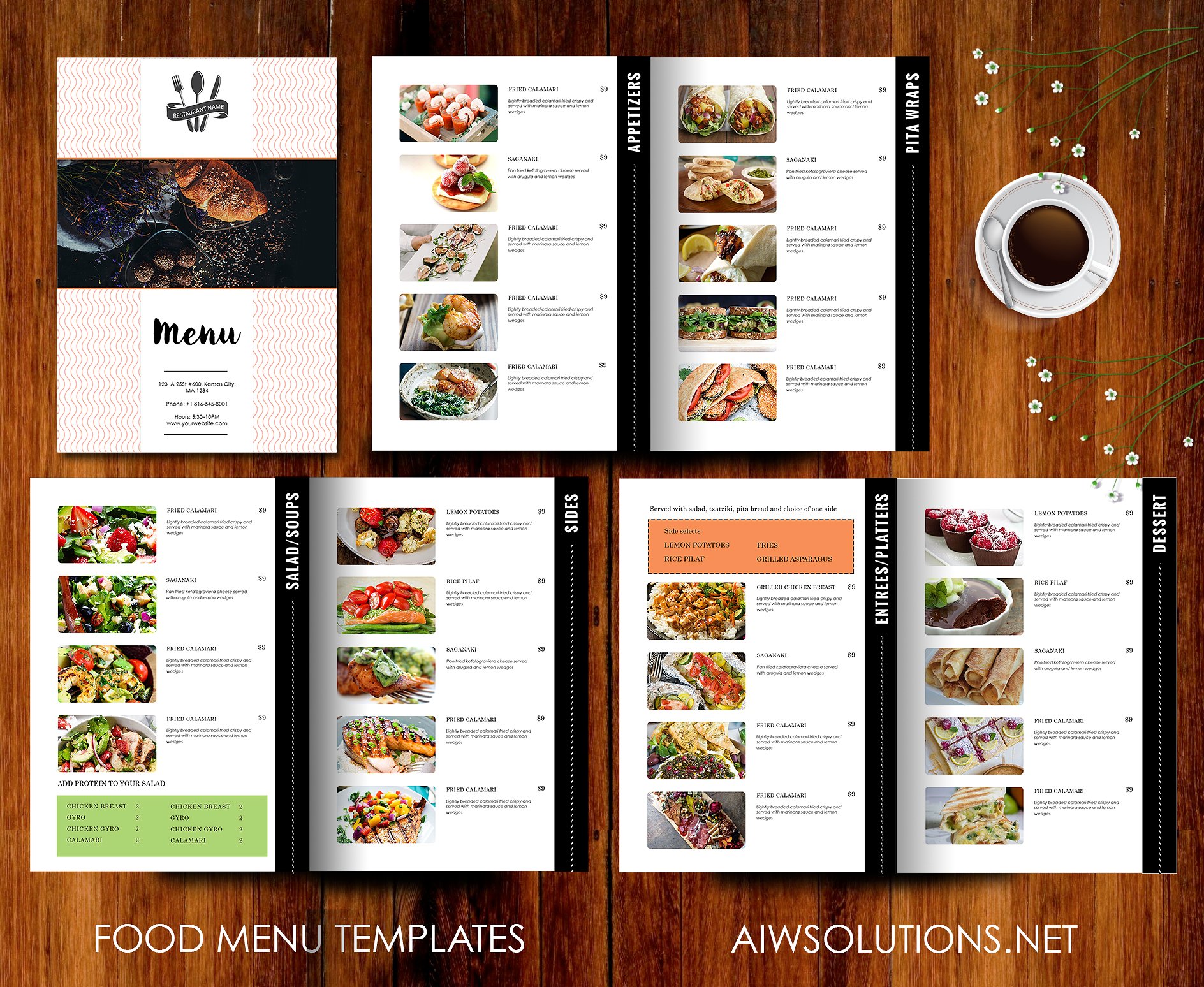 Restaurant Menu Template ~ Brochure Templates ~ Creative Market