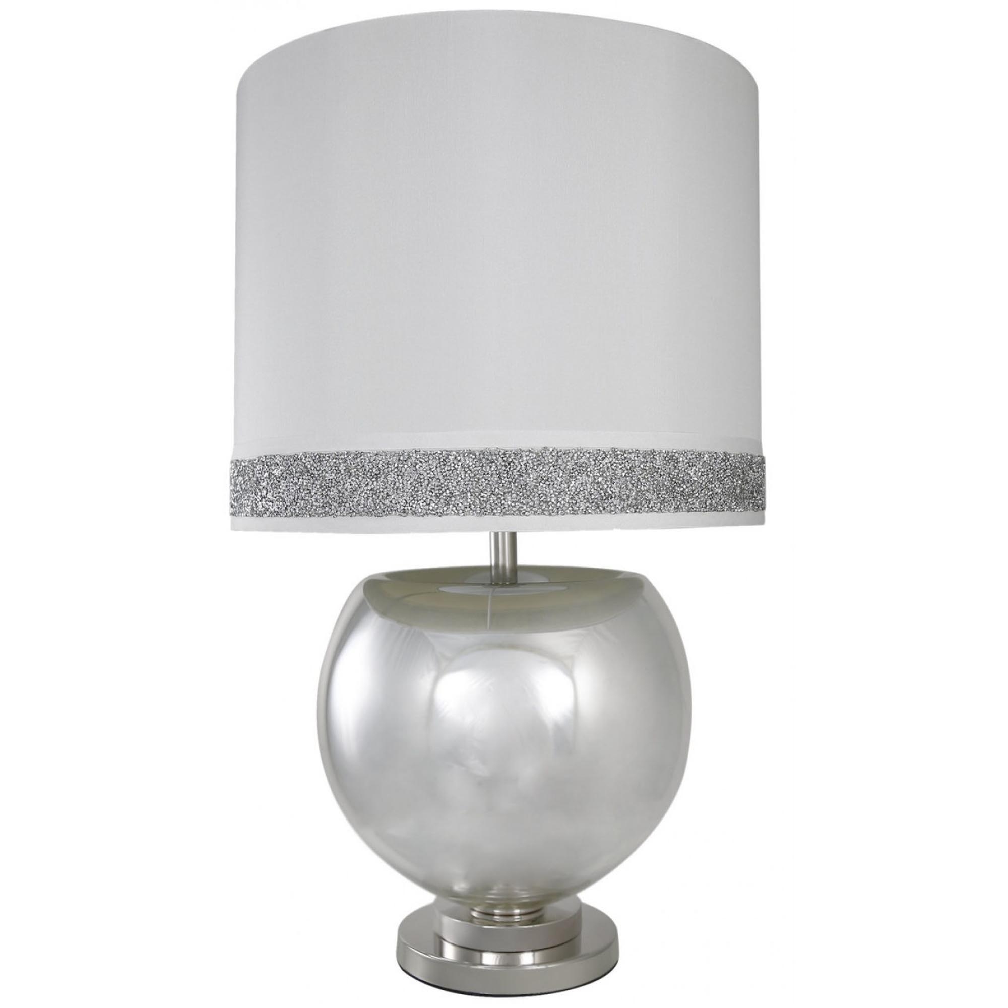 Silver Mercury Bowl Table Lamp | Table Lamp | HomesDirect365