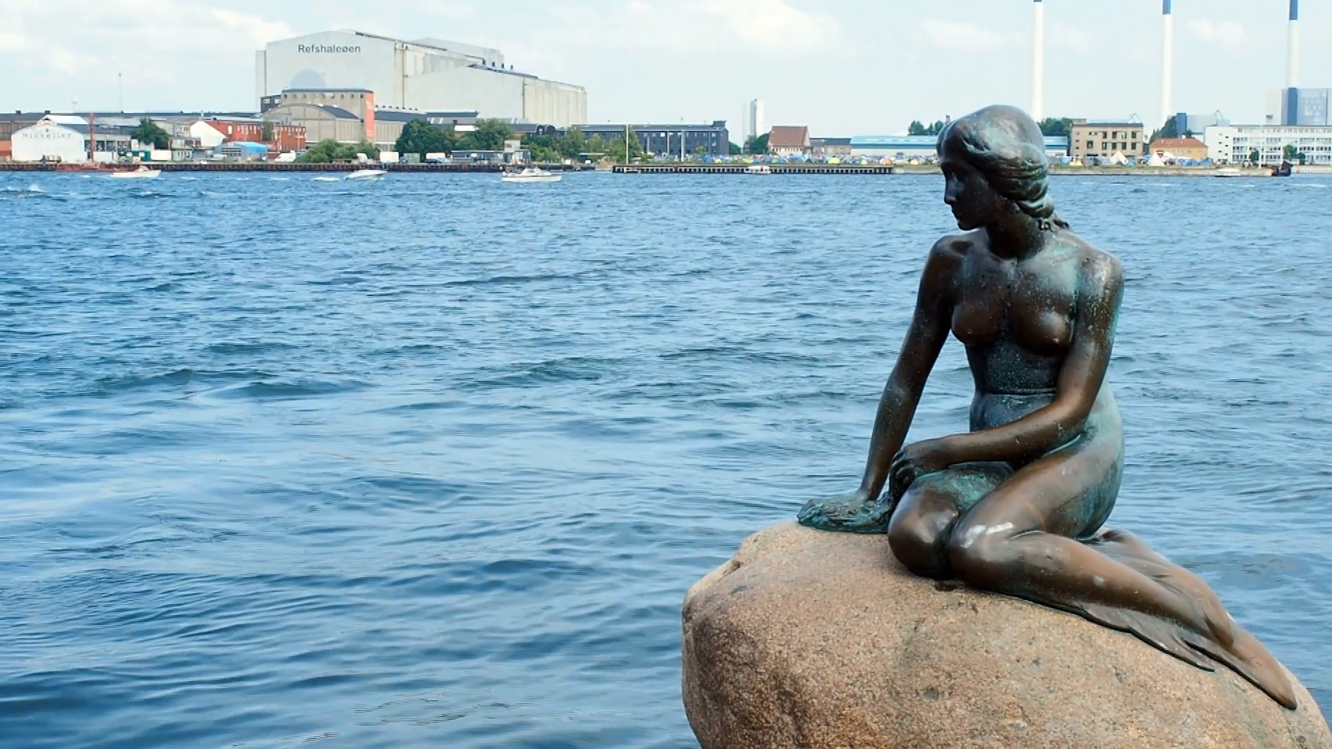 Little Mermaid Statue Copenhagen Stock Video Footage - Videoblocks