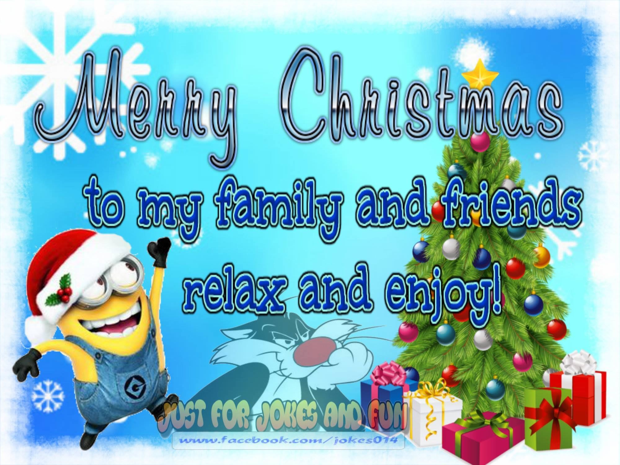 Merry Christmas To My Family And Friends Minion Quote Pictures ...