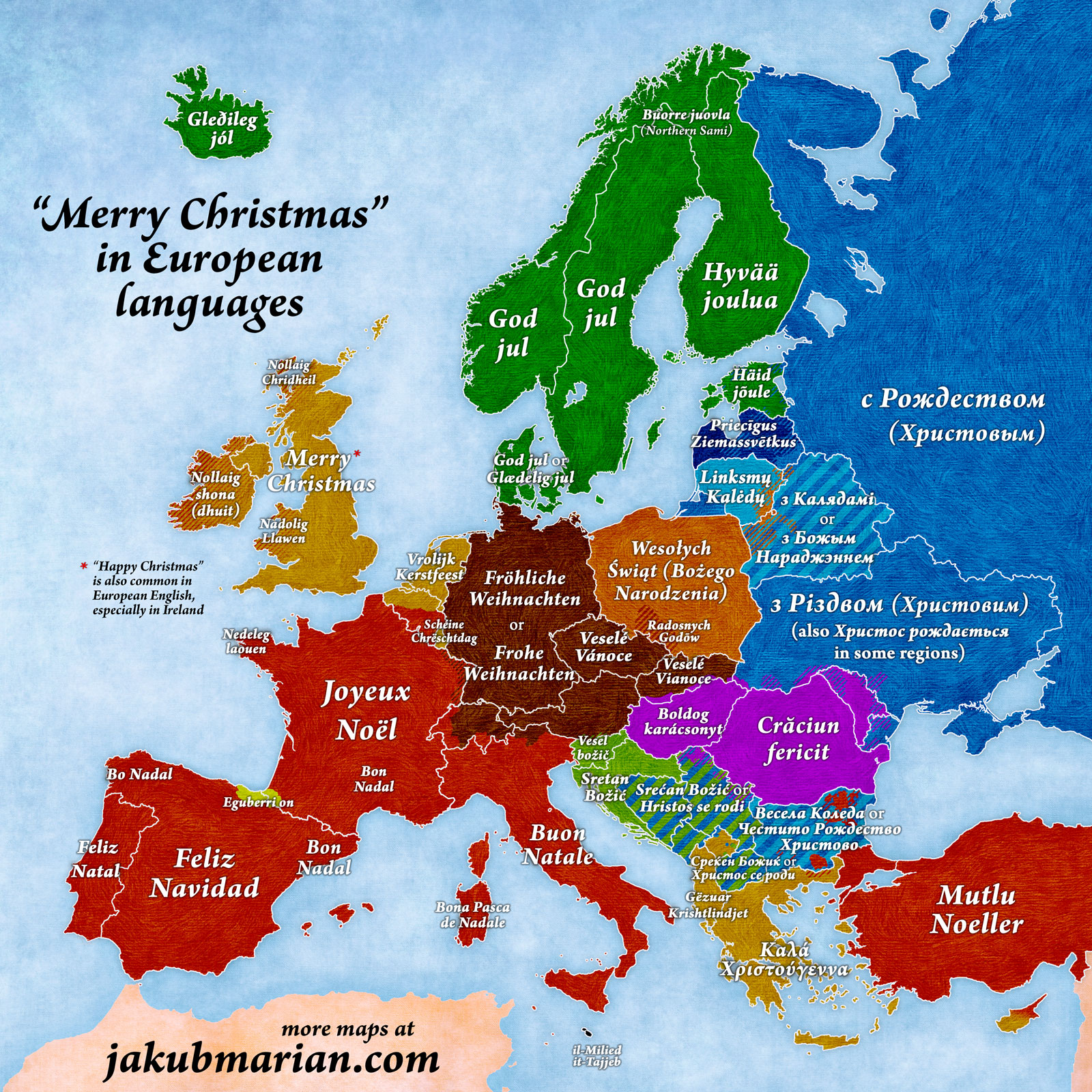 Merry Christmas' in European languages