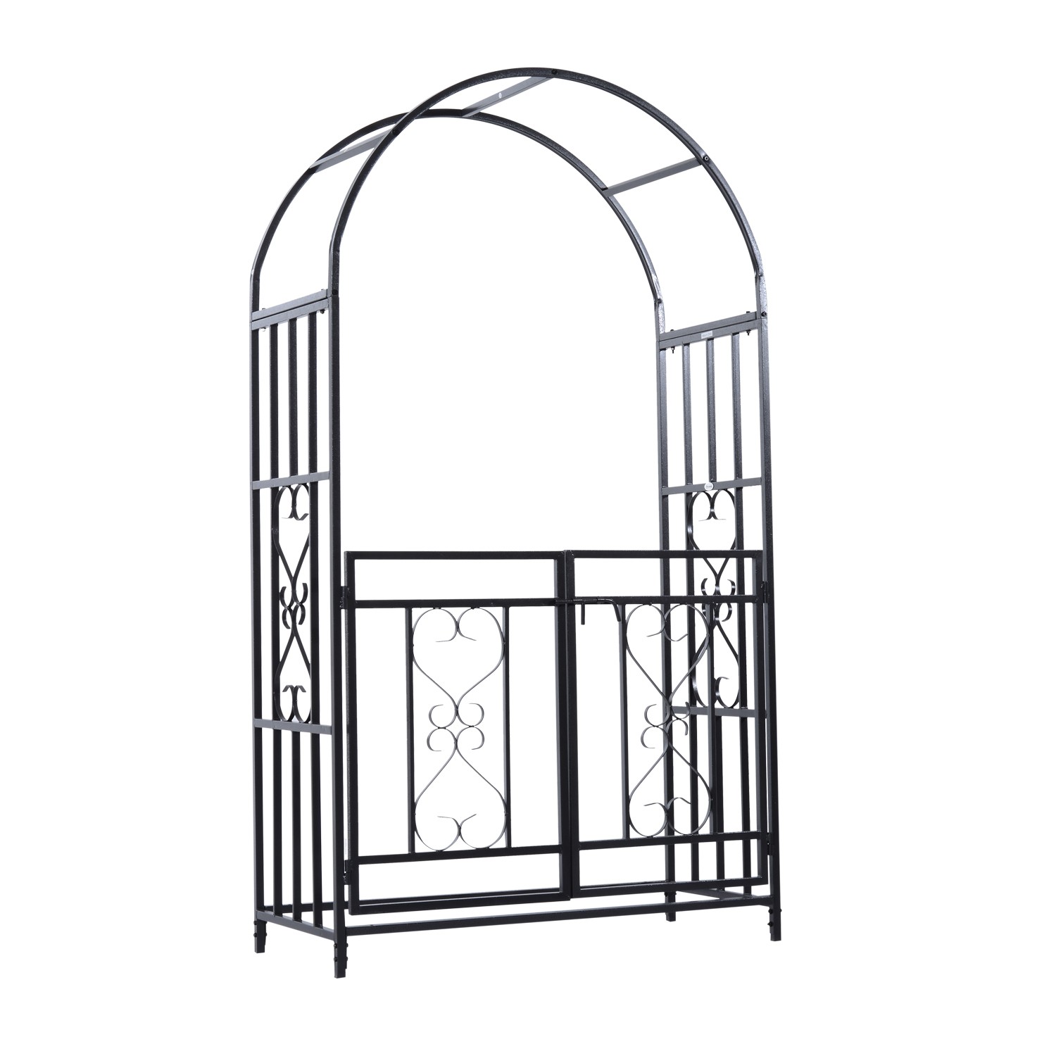 Outsunny Decorative Metal Backyard Gated Garden Arch - Bestsellers