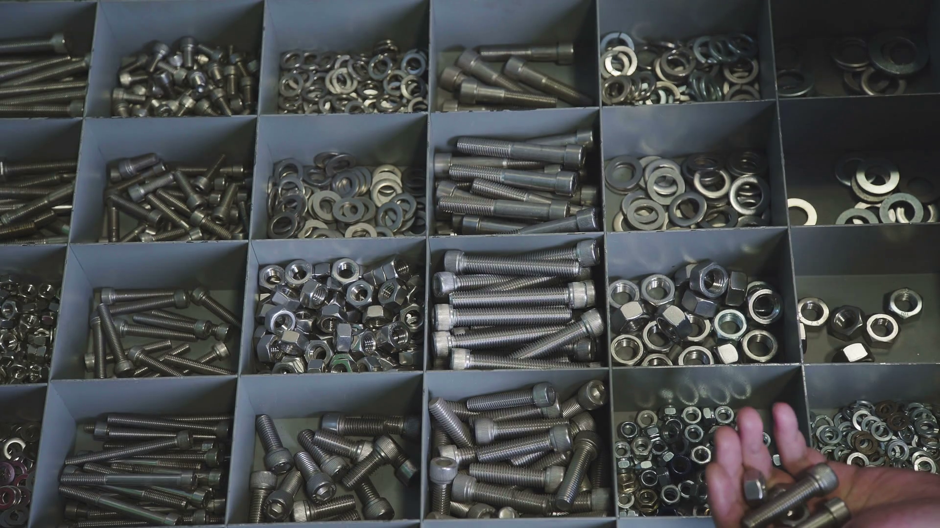 Metal fasteners. Bolts, nuts, screws, dowels, anchors. Hardware and ...