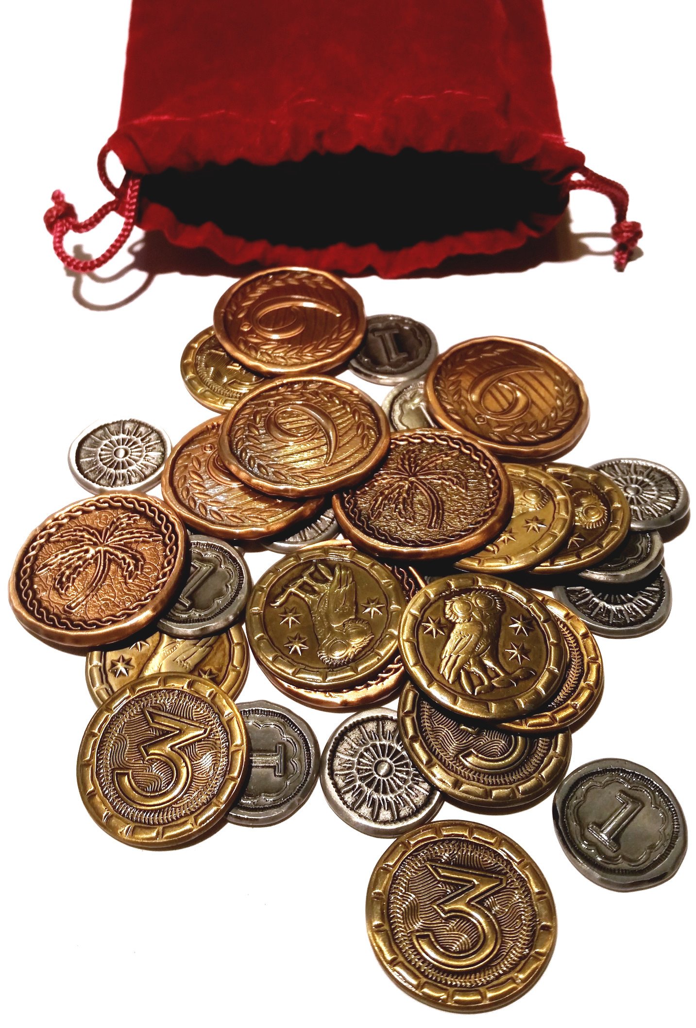 Metal Coins Compatible with 7 Wonders Duel (set of 31) | Top Shelf ...
