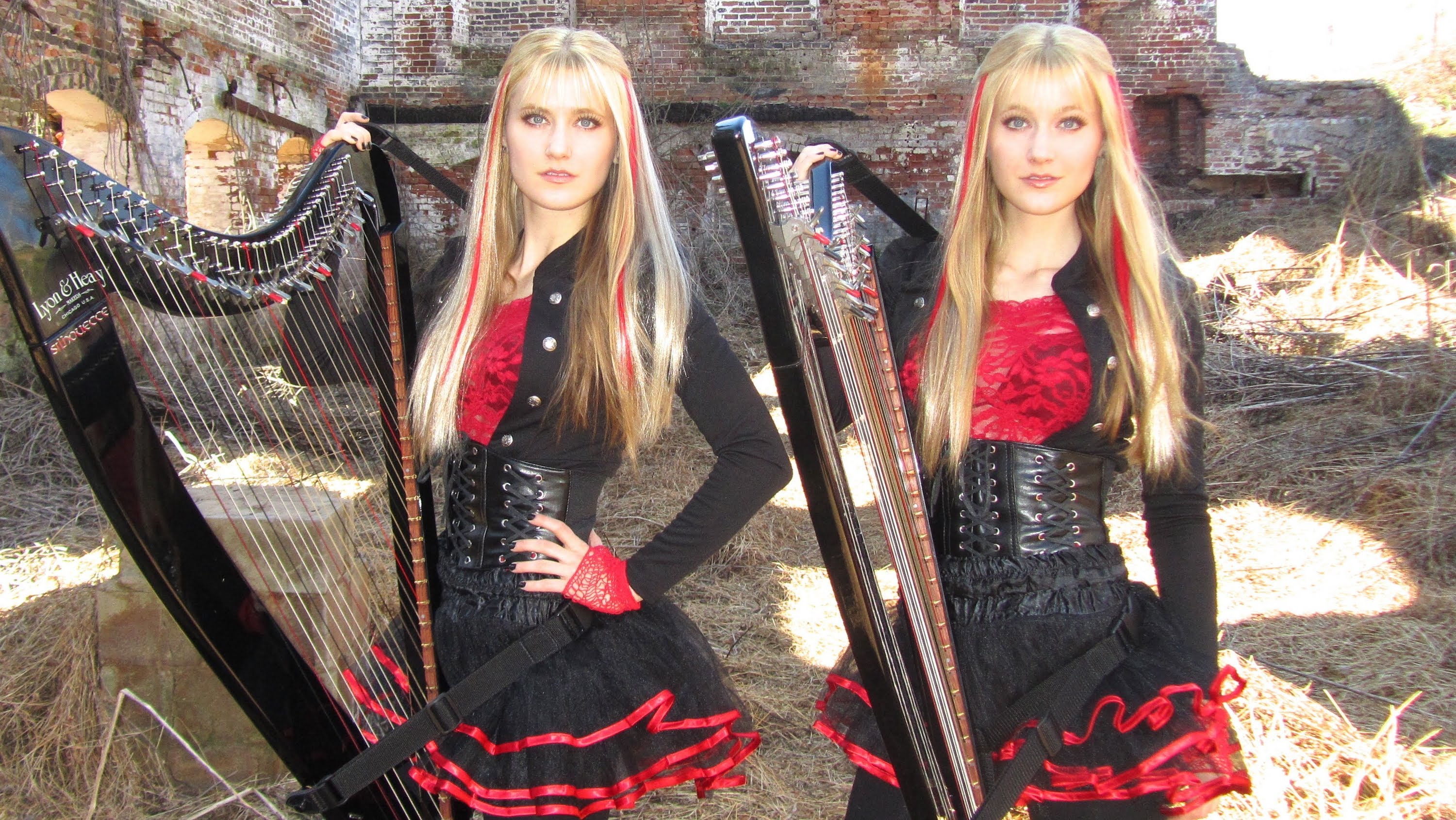 IRON MAIDEN - Fear of the Dark - Harp Twins (Camille and Kennerly ...