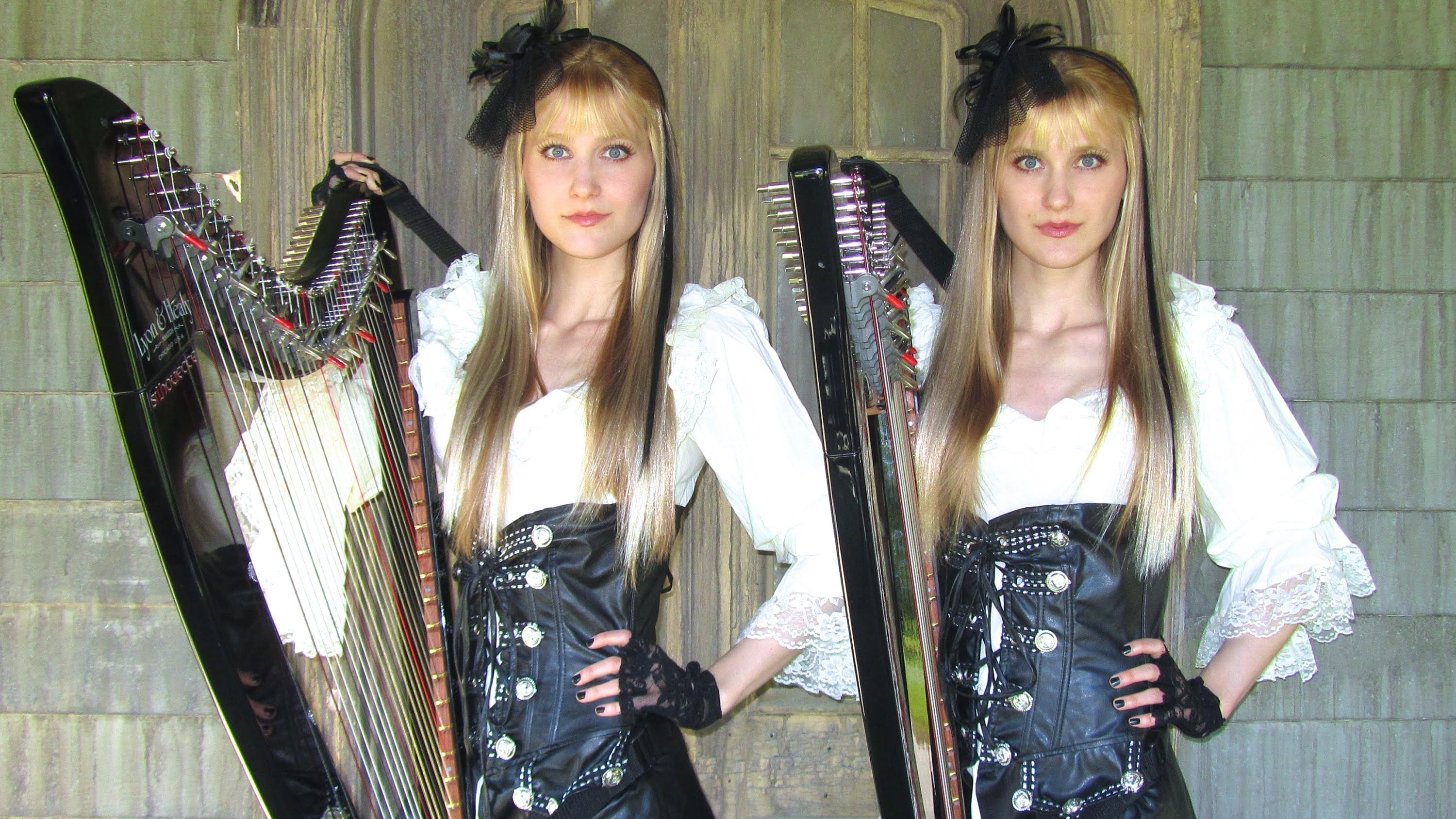 IRON MAIDEN - Dance of Death - Harp Twins (Camille and Kennerly ...