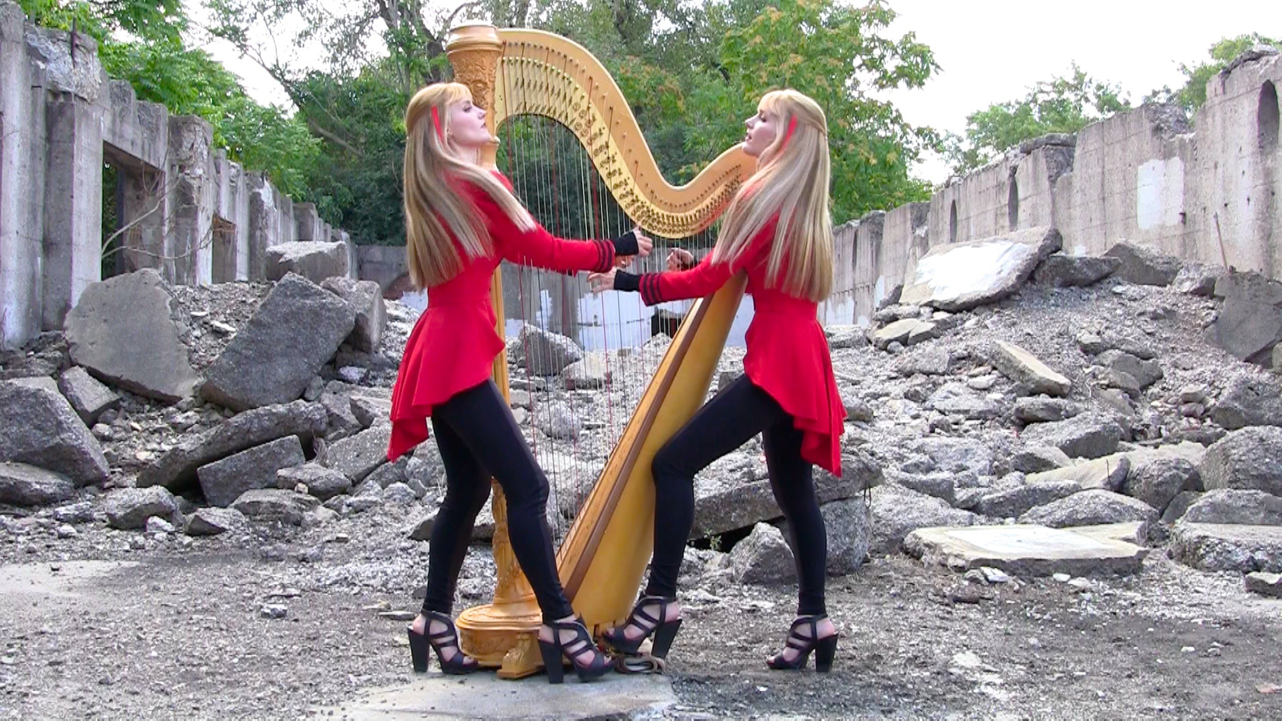 METALLICA “One” - 2 Girls 1 Harp (Harp Twins) HARP METAL - YouTube