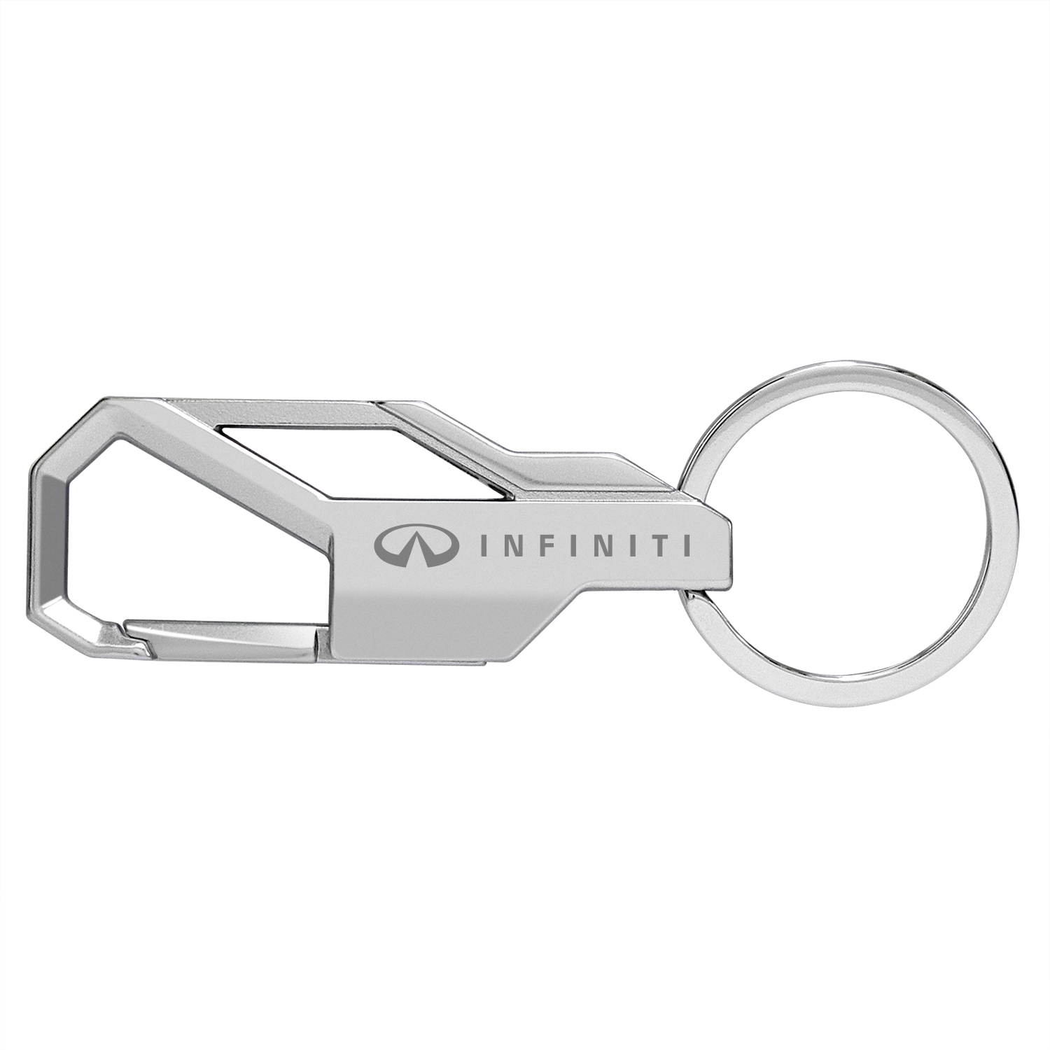 Infiniti Logo Silver Snap Hook Metal Key Chain - Key Chains