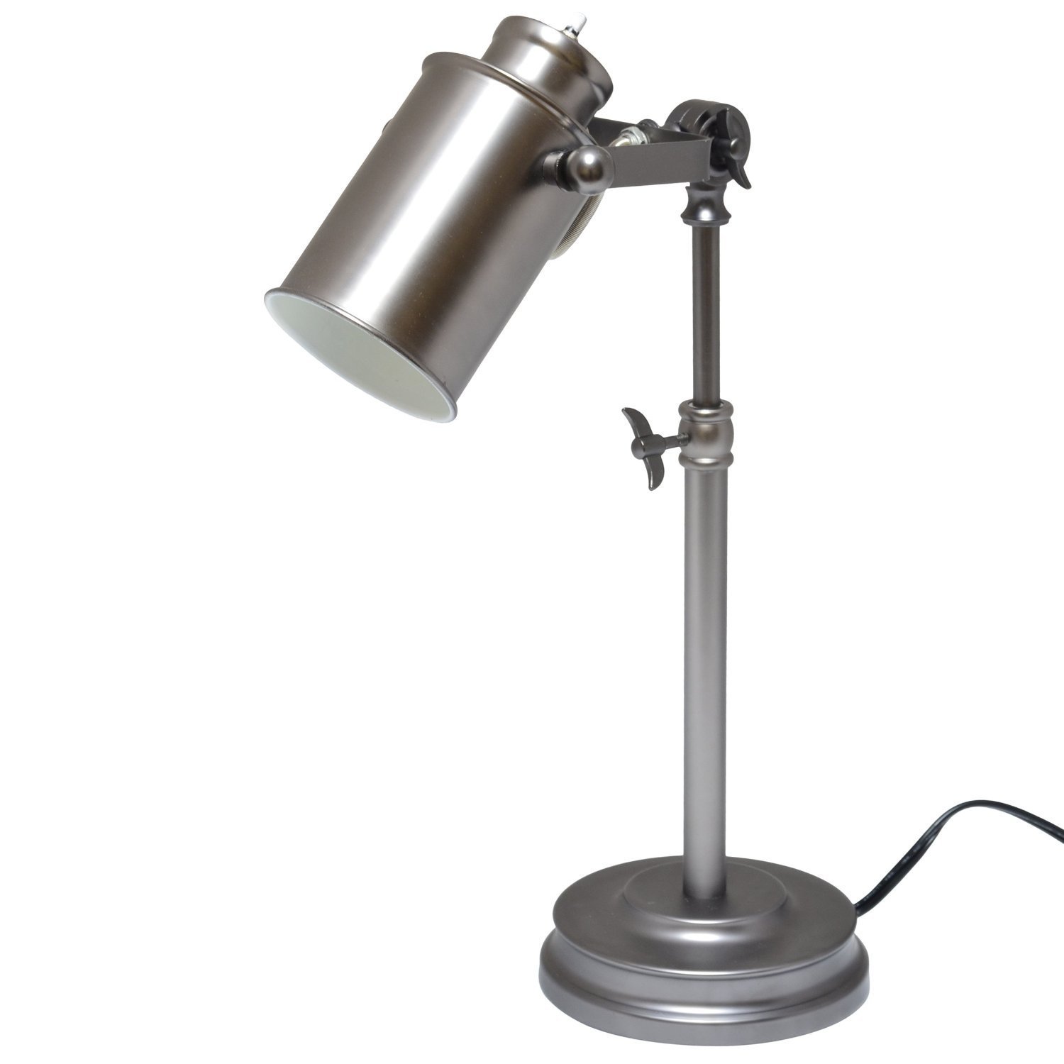 Light Accents Desk Lamp Antique Style Metal Desk Light (Aged Pewter ...