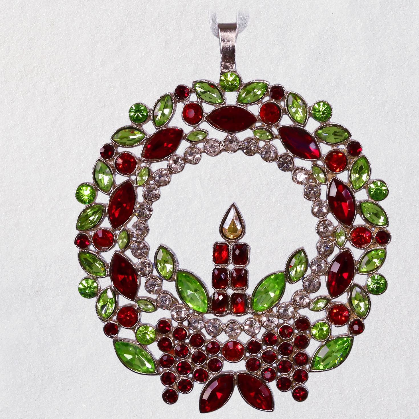 Radiant Wreath Gemstone and Metal Ornament - Keepsake Ornaments ...