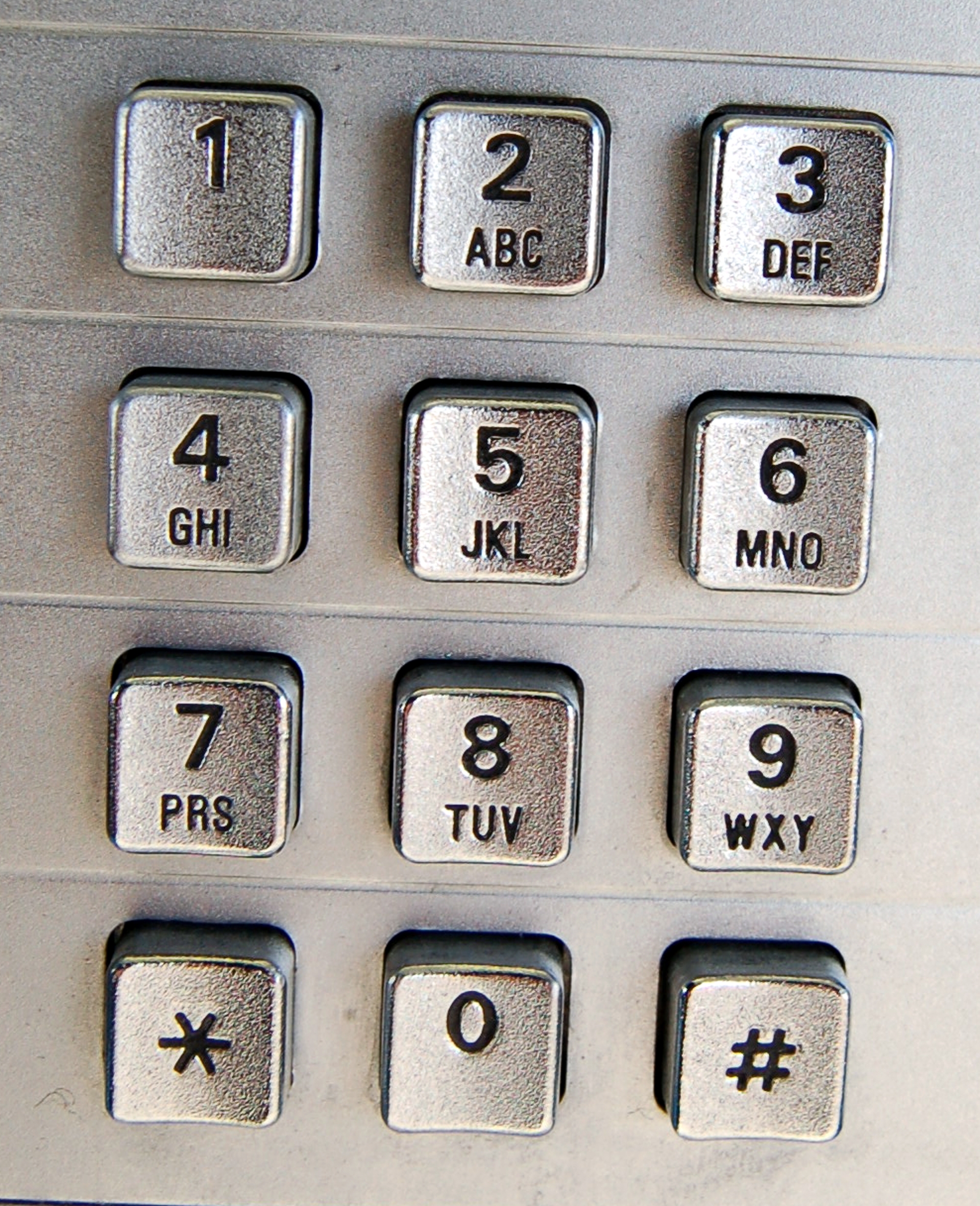 telephone number pad