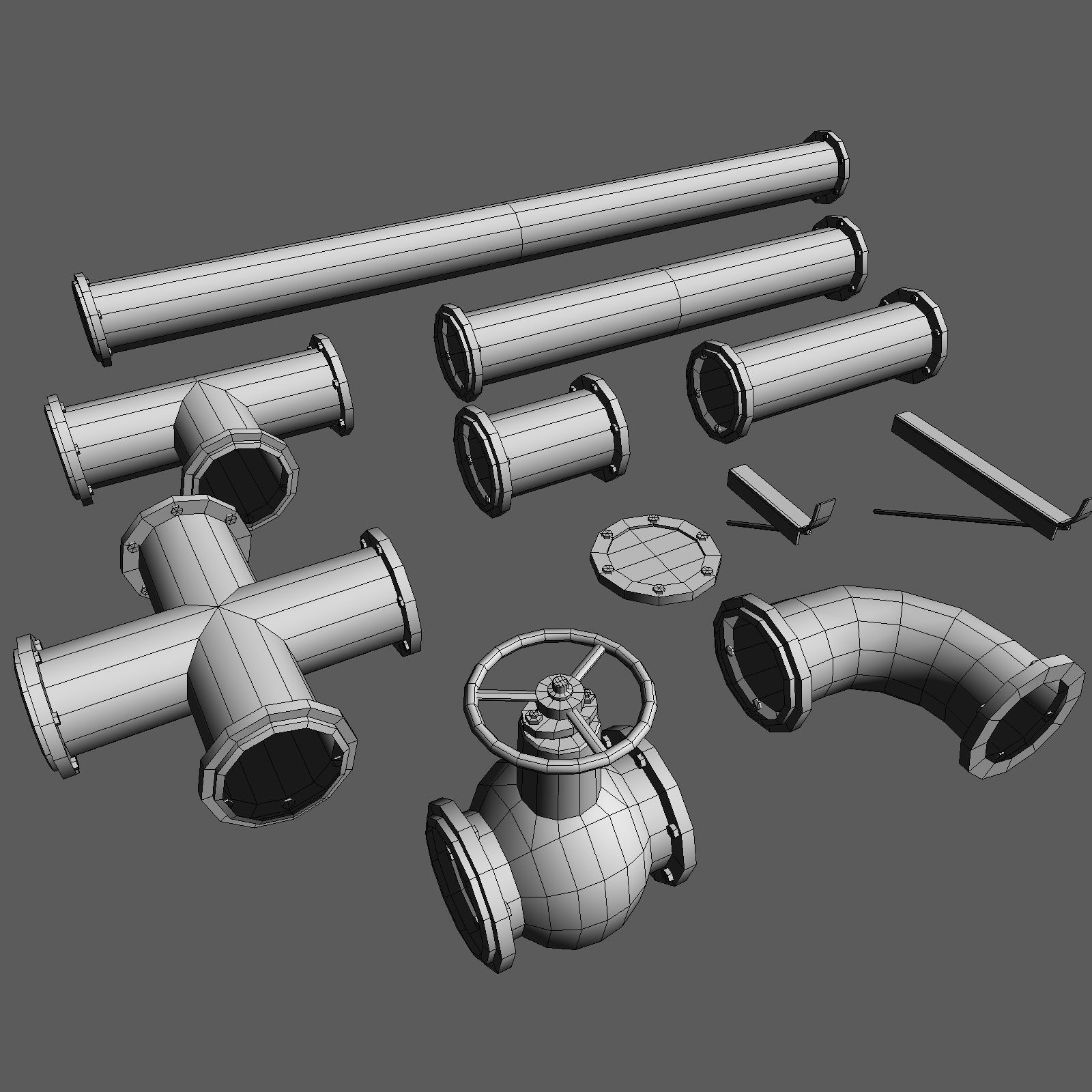 Metal Pipes Pack 3D model | CGTrader