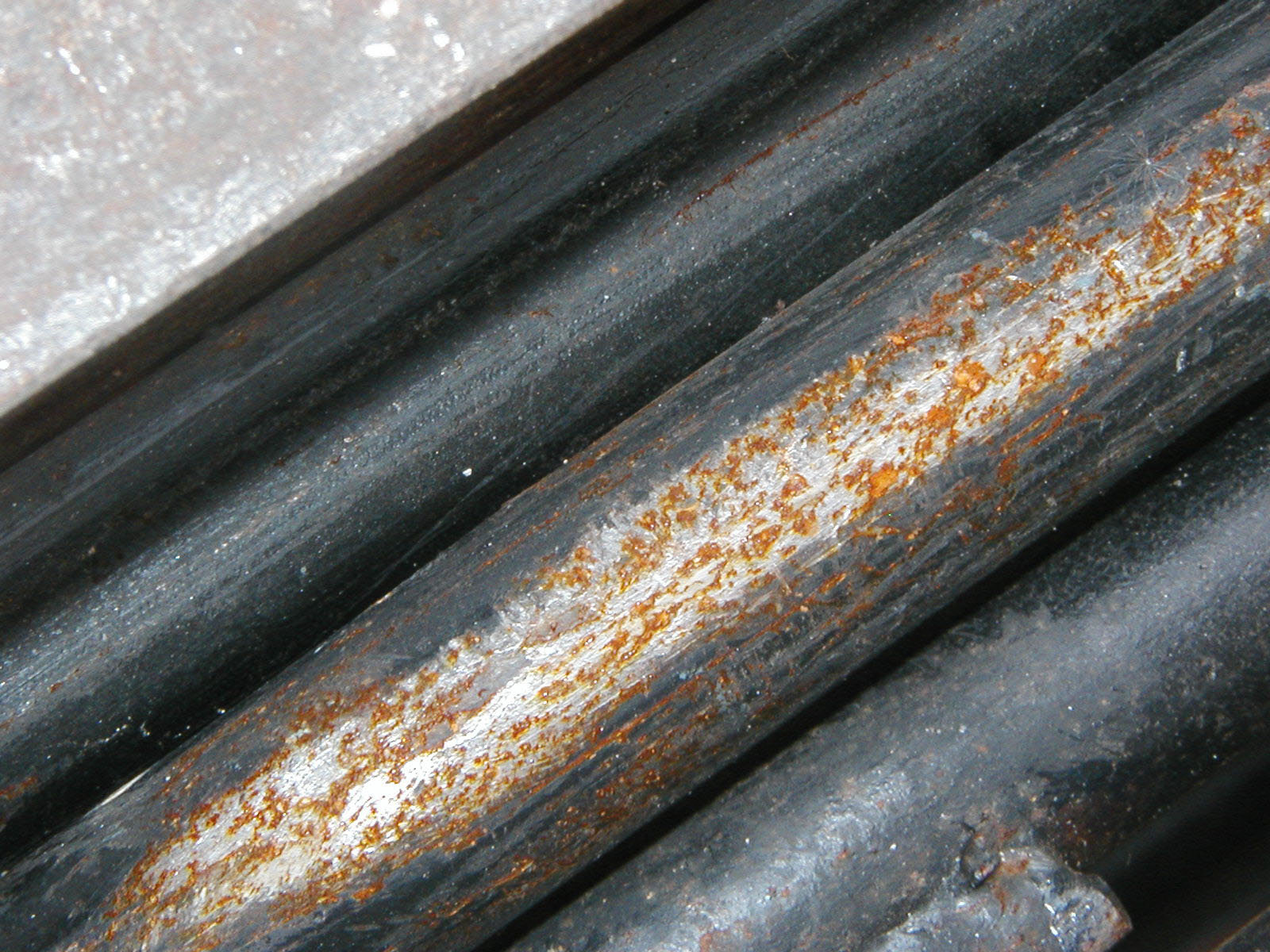 Rusted metal pipe