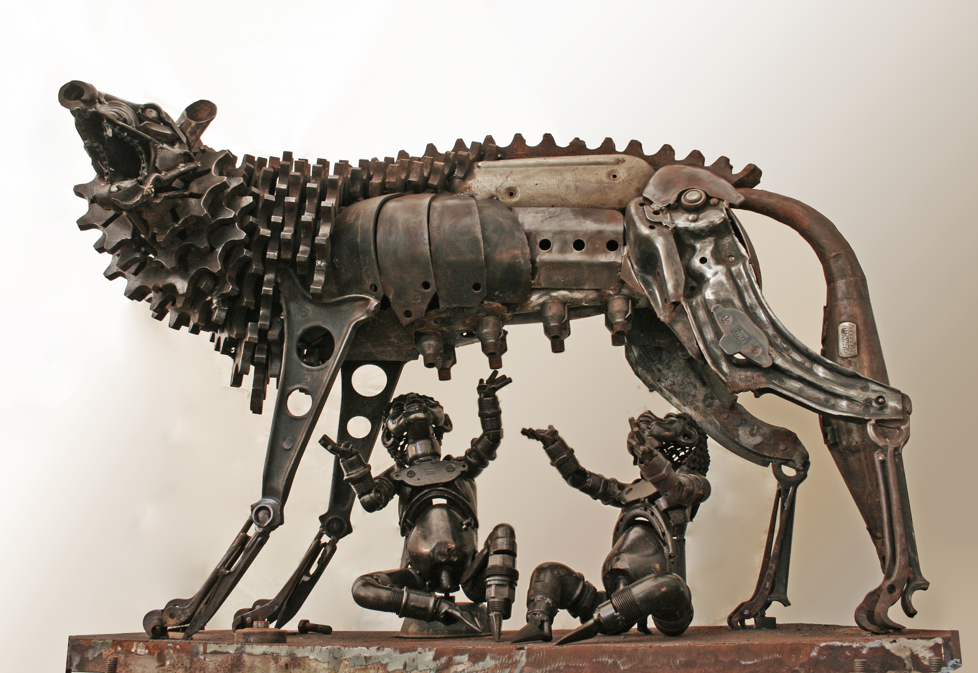 Scrap metal sculptures by Patrick ALO' - Art People Gallery