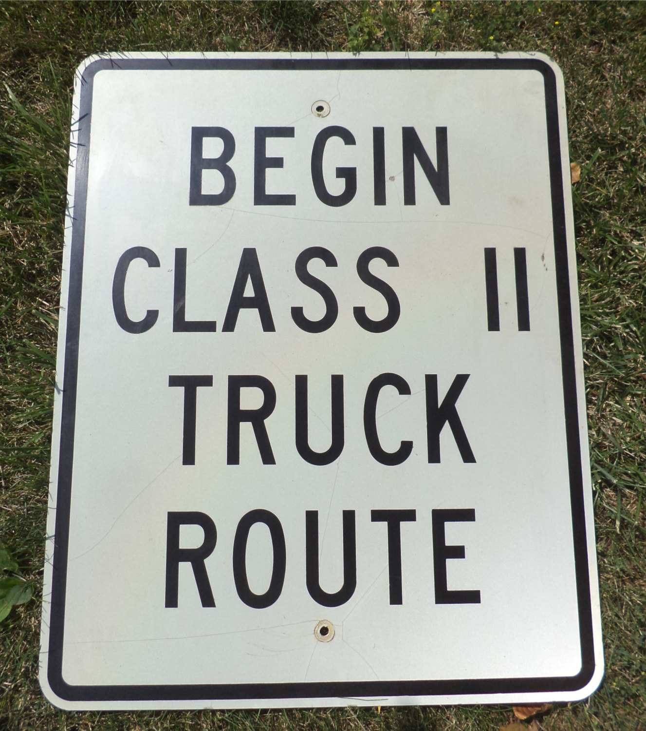 30 x 24 Begin Class II Trick Route Metal Street Sign Highway