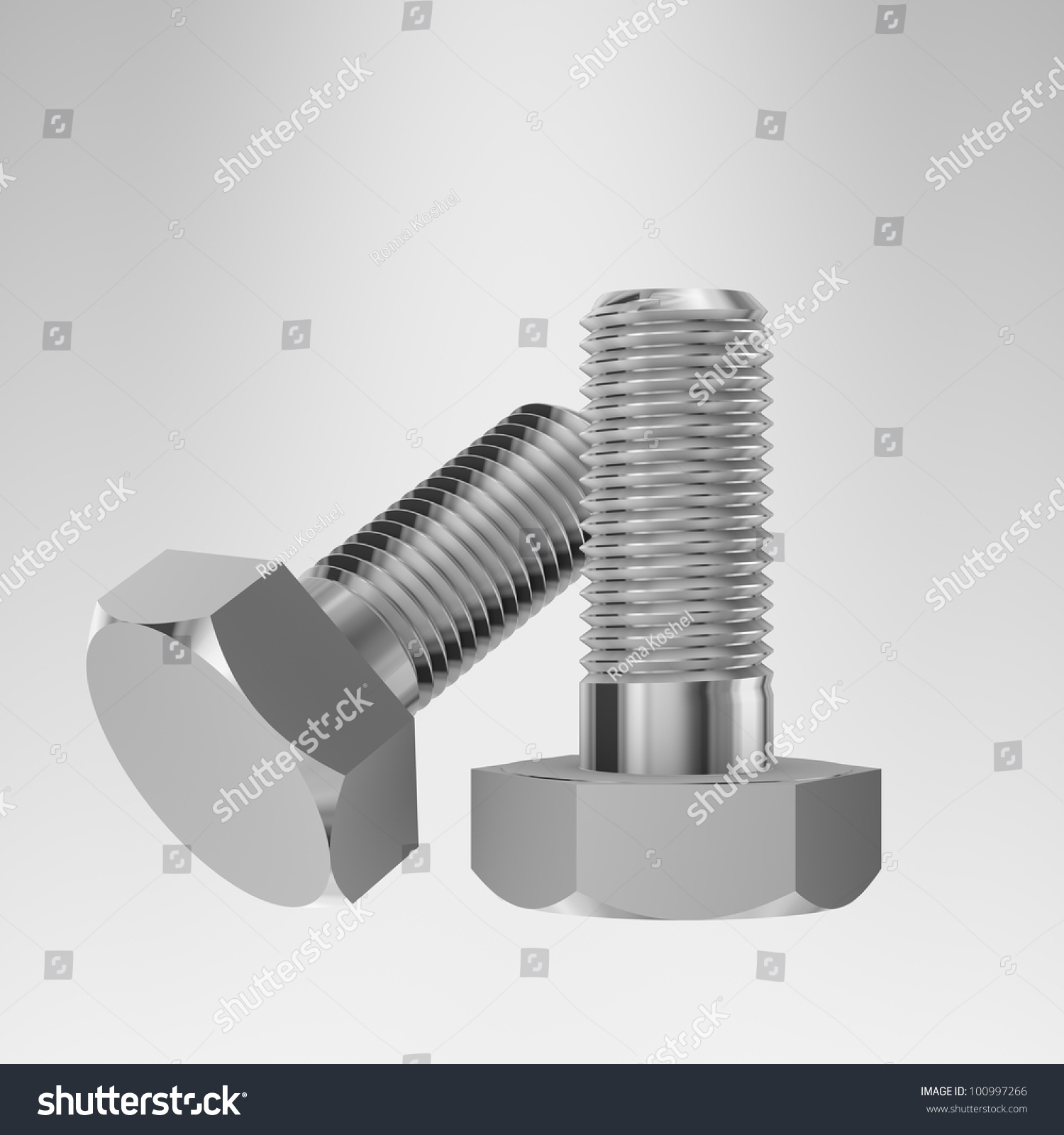 Metallic Bolts Stock Illustration 100997266 - Shutterstock