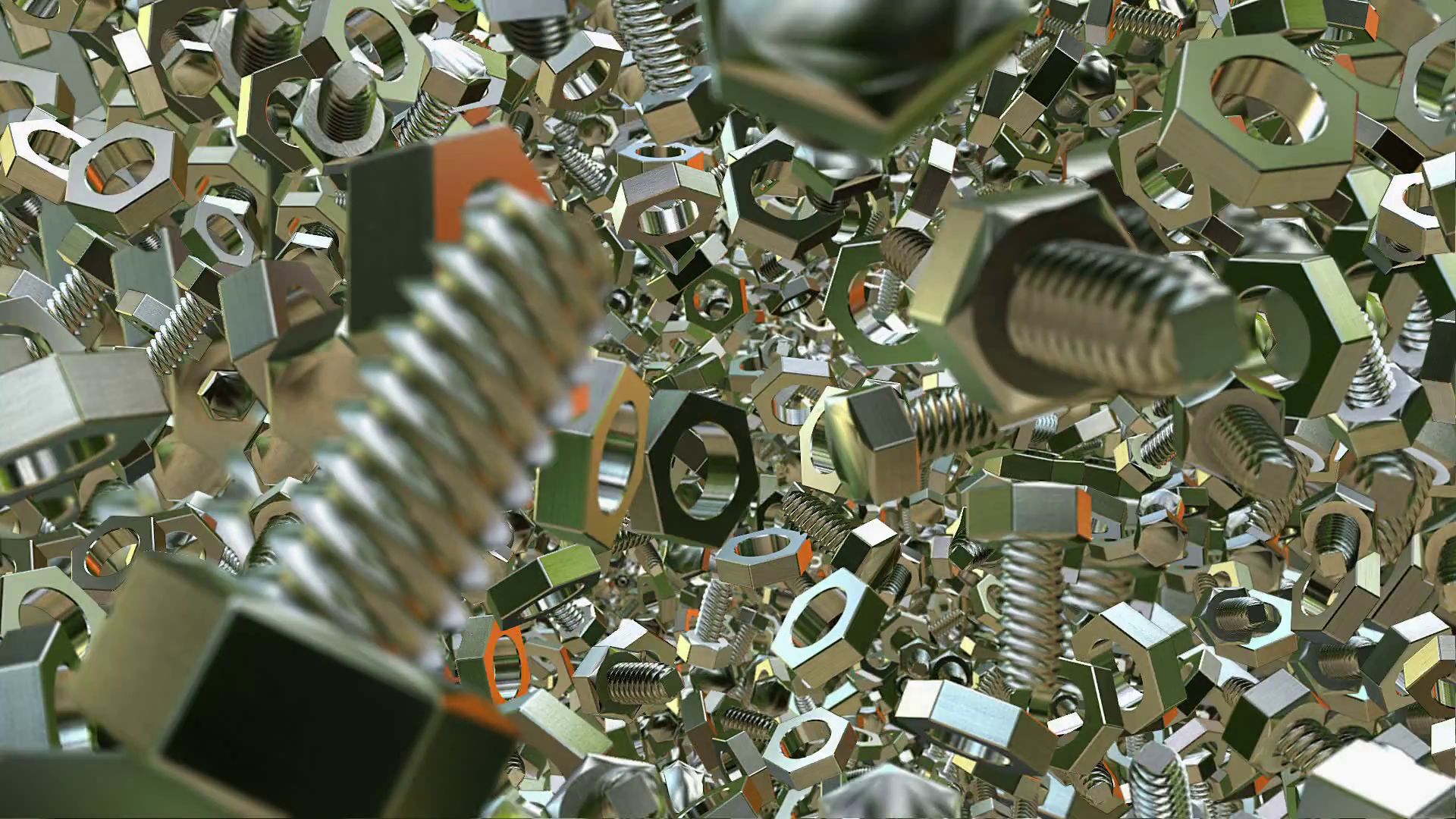 Abstract metallic bolts and nuts Motion Background - Videoblocks