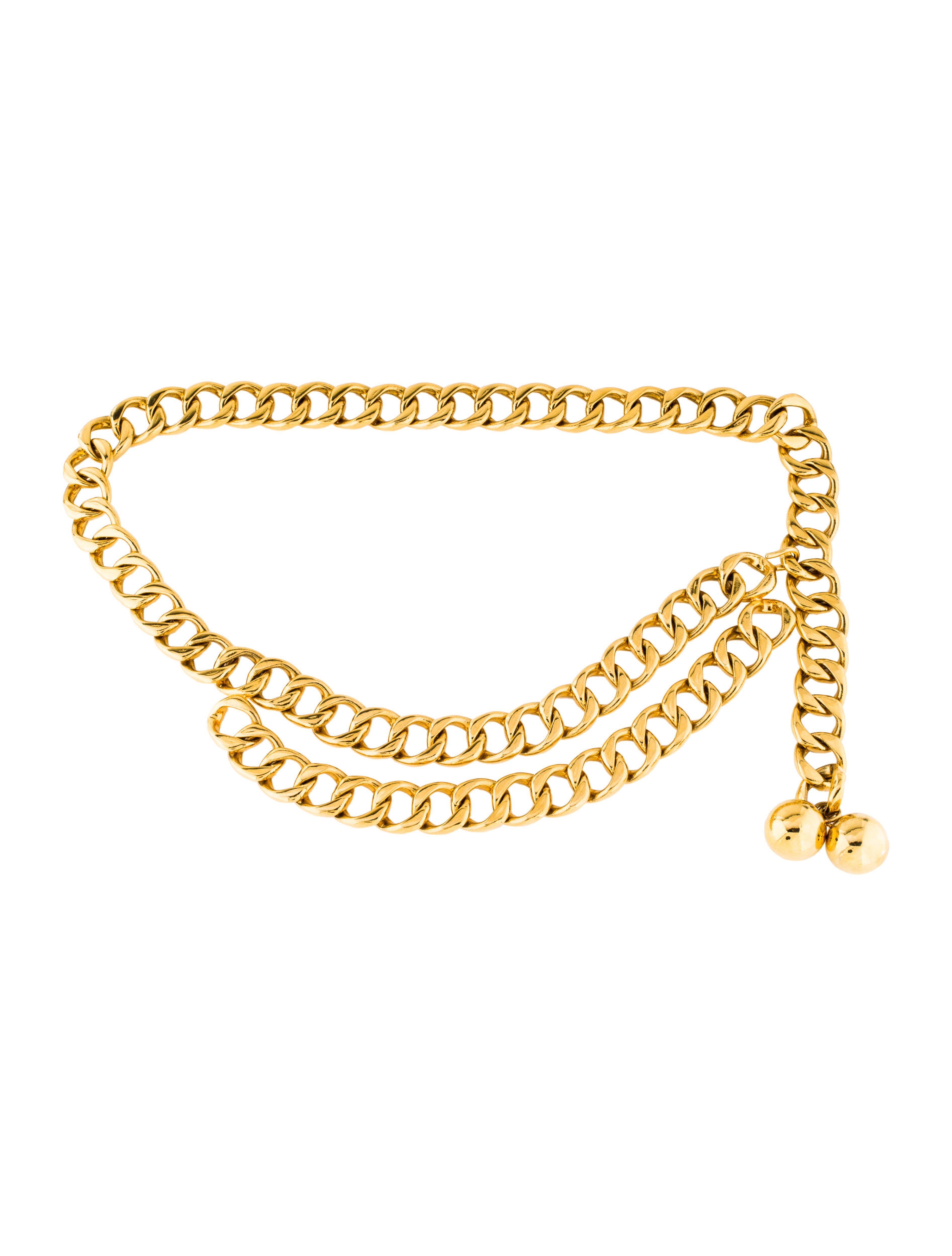 Lyst - Chanel Chain Ball Belt Gold in Metallic