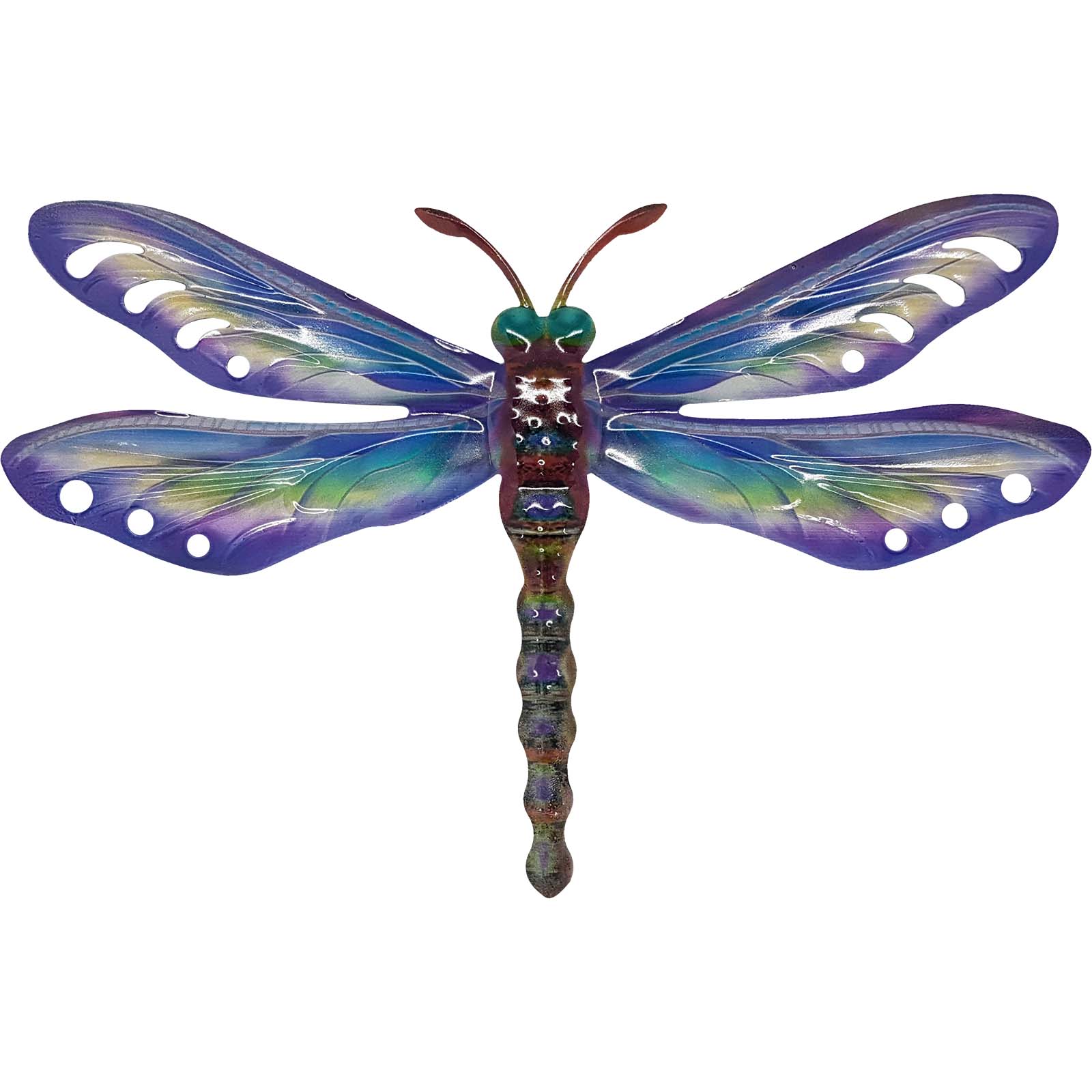 Shudehill Metallic Medium Metal Dragonfly Garden Art Ornament - Purple