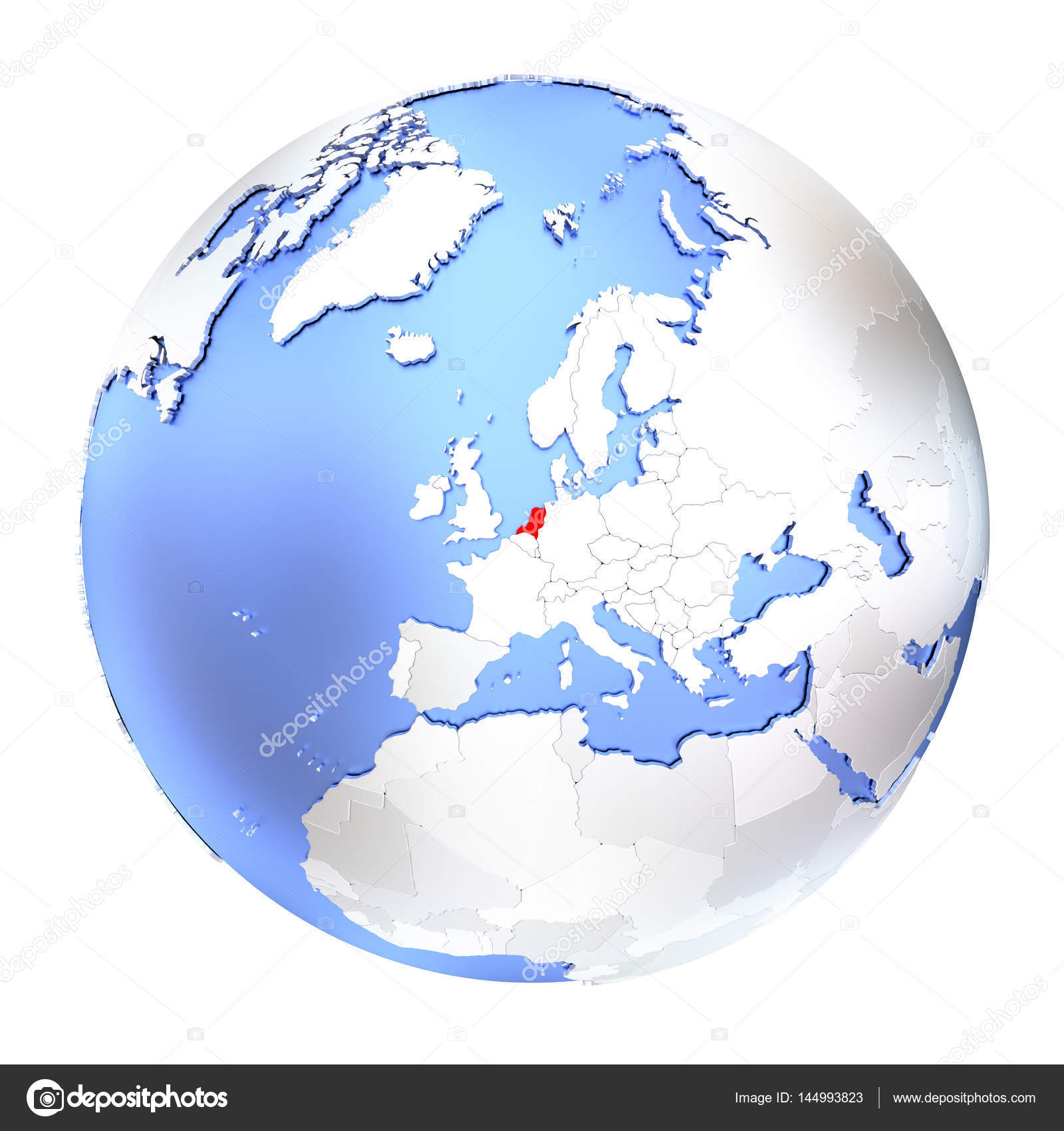 Netherlands on metallic globe isolated — Stock Photo © tom.griger ...