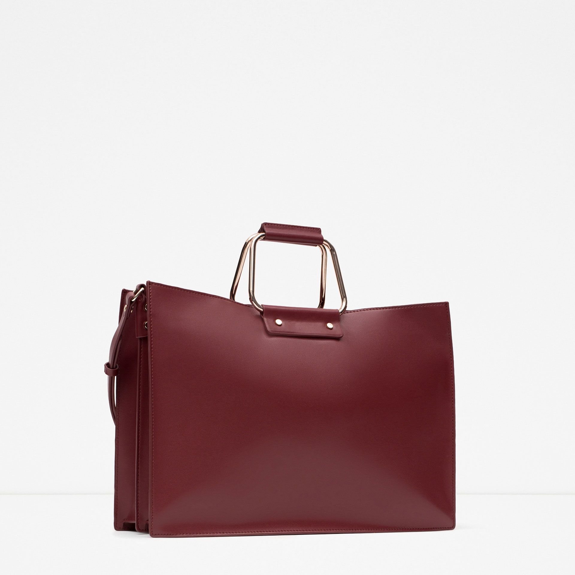 TOTE WITH METALLIC HANDLE - View all - Bags - WOMAN | ZARA United ...