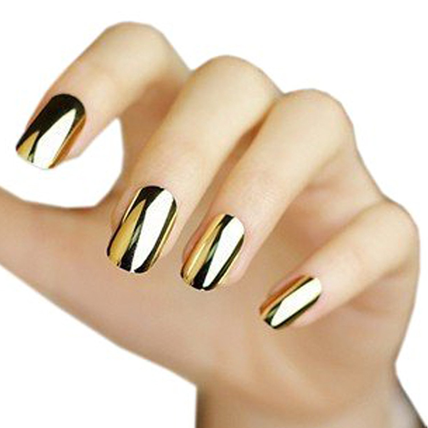 Зеркальный золотые ногти