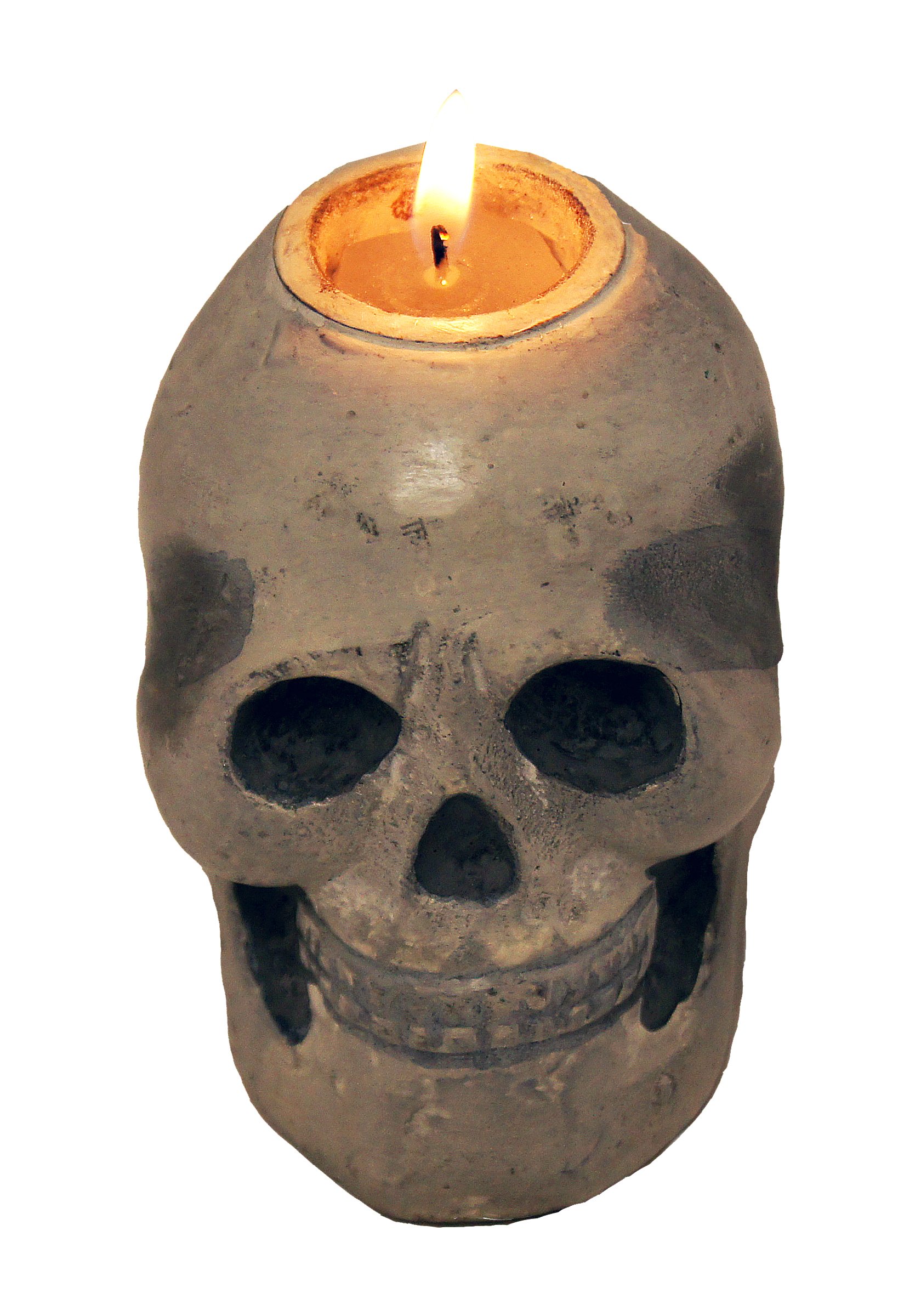 GiftBay Metallic Skeleton Skull Votive Candle Holders Set of 3 Pieces,