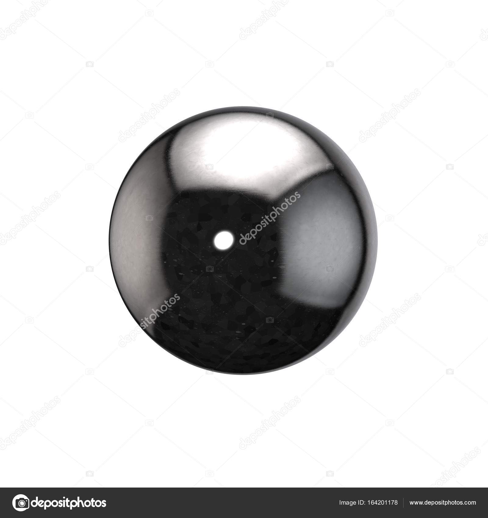 Metallic sphere isolated on white background. — Stock Photo ...
