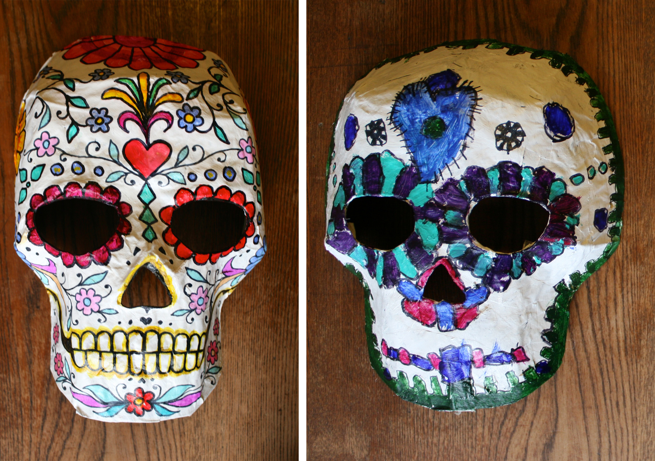 Day of the Dead crafts – masks – Made by Toya