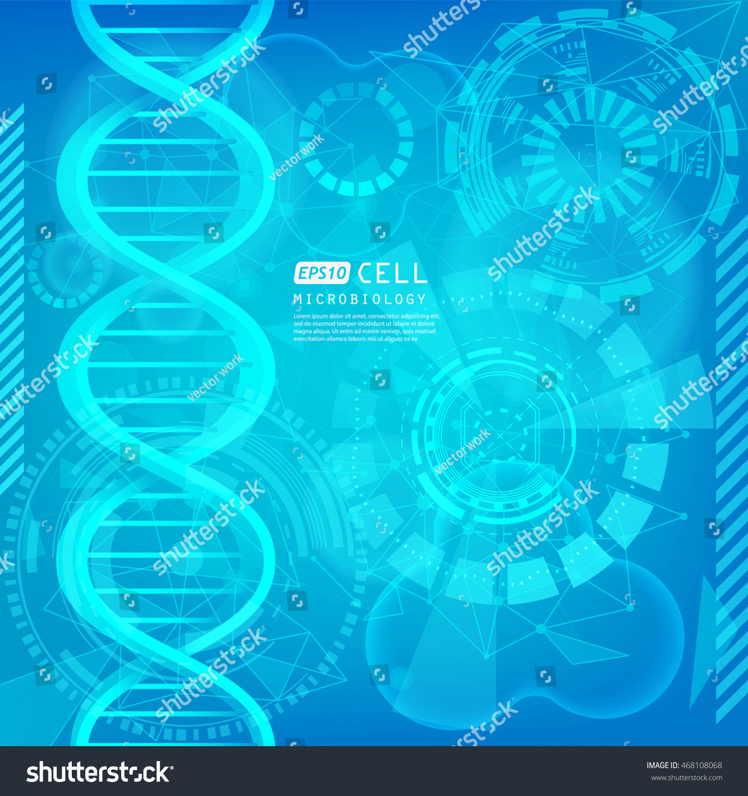 Microbiology Hud Scientific Background Stock Vector 468108068 ...