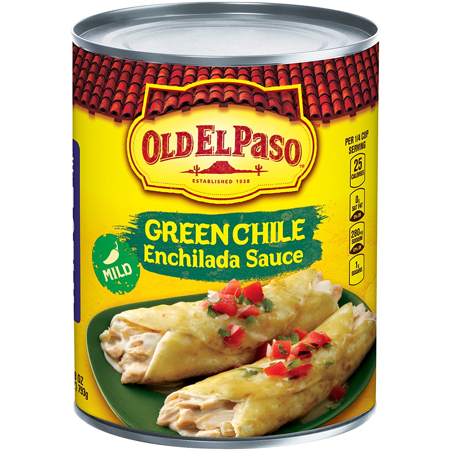 Amazon.com : Old El Paso Mild Green Chile Enchilada Sauce 28 oz Can ...
