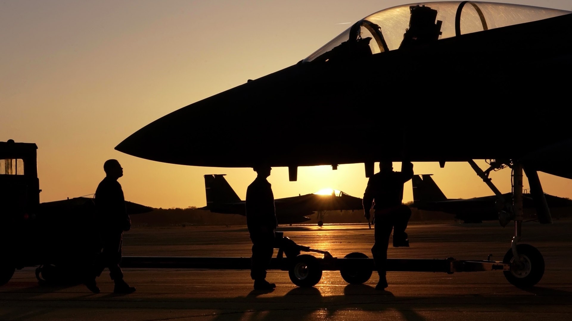 Military aircraft silhouette photo
