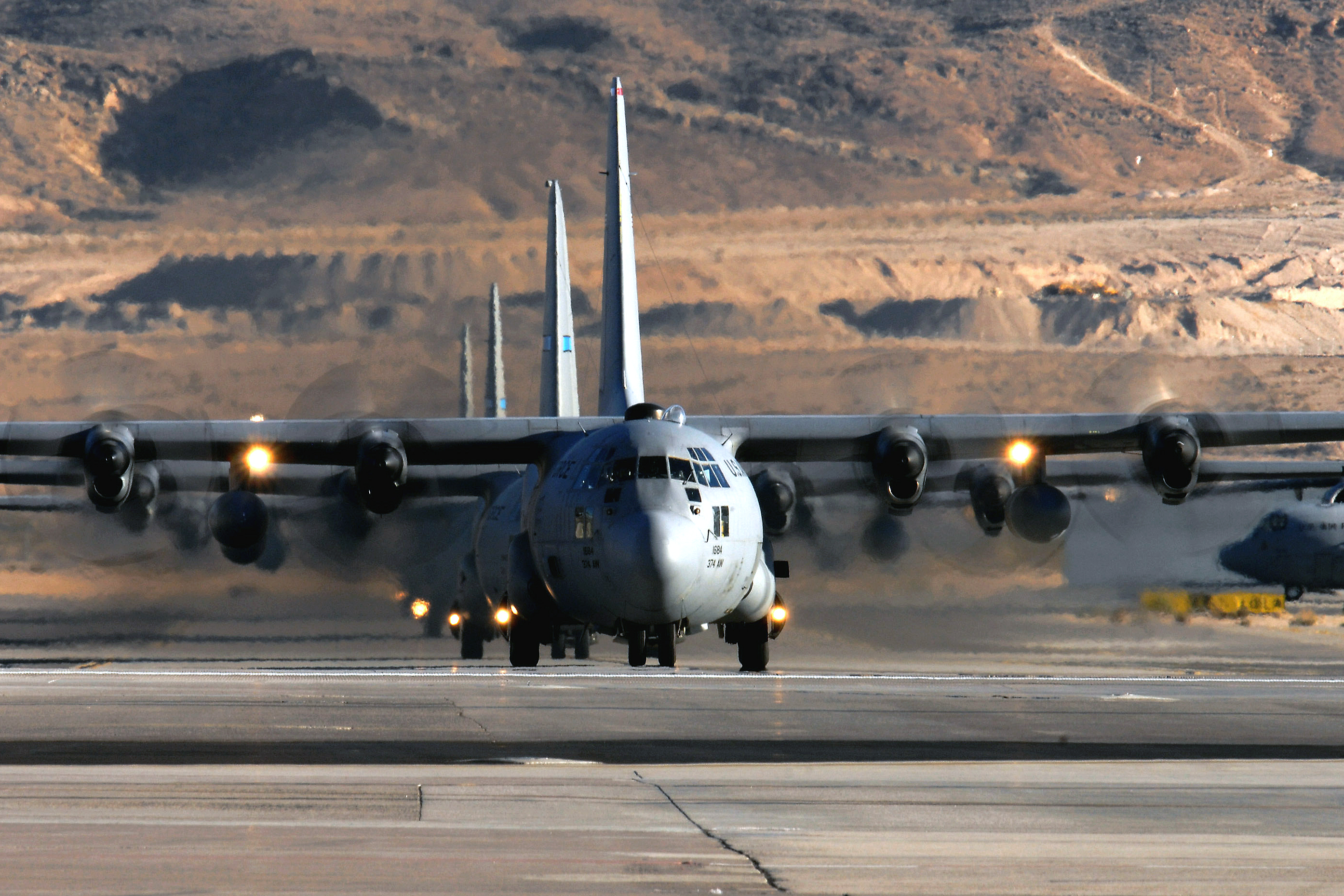 Free, Public Domain Image: Military C-130 Hercules Aircraft Taxi ...