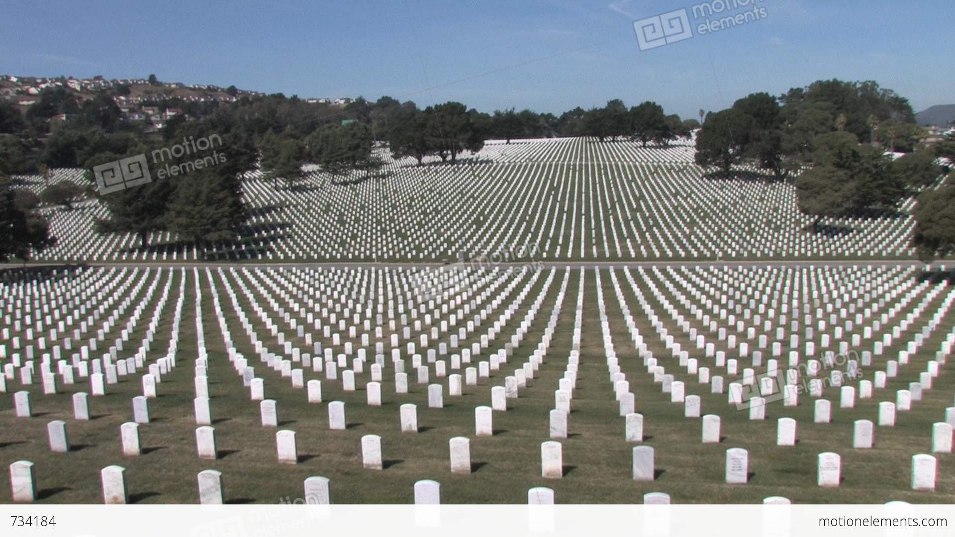 Military Cemetery Stock video footage | 734184
