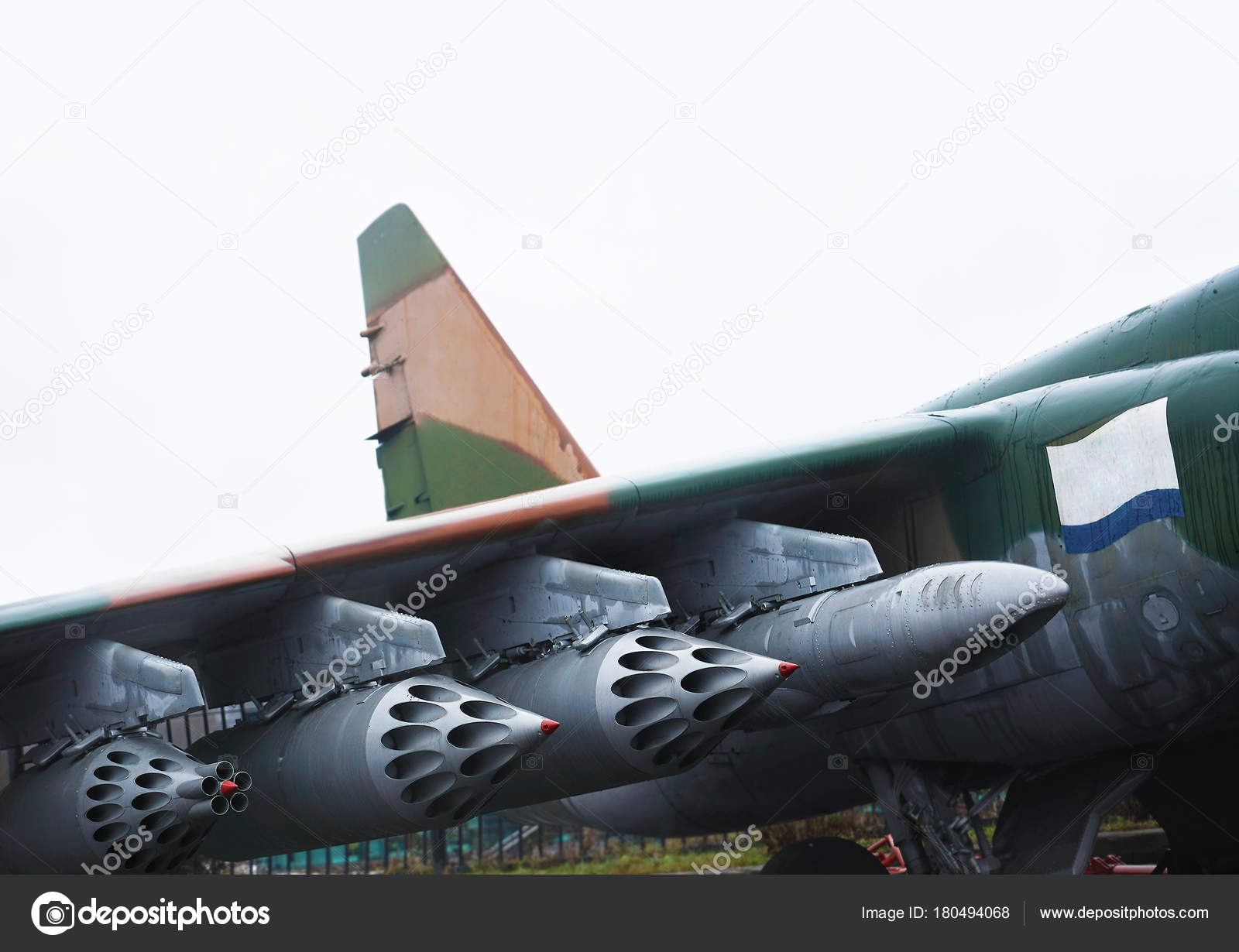 Rockets Wing Old Military Jet Plane — Stock Photo © borjomi88 #180494068