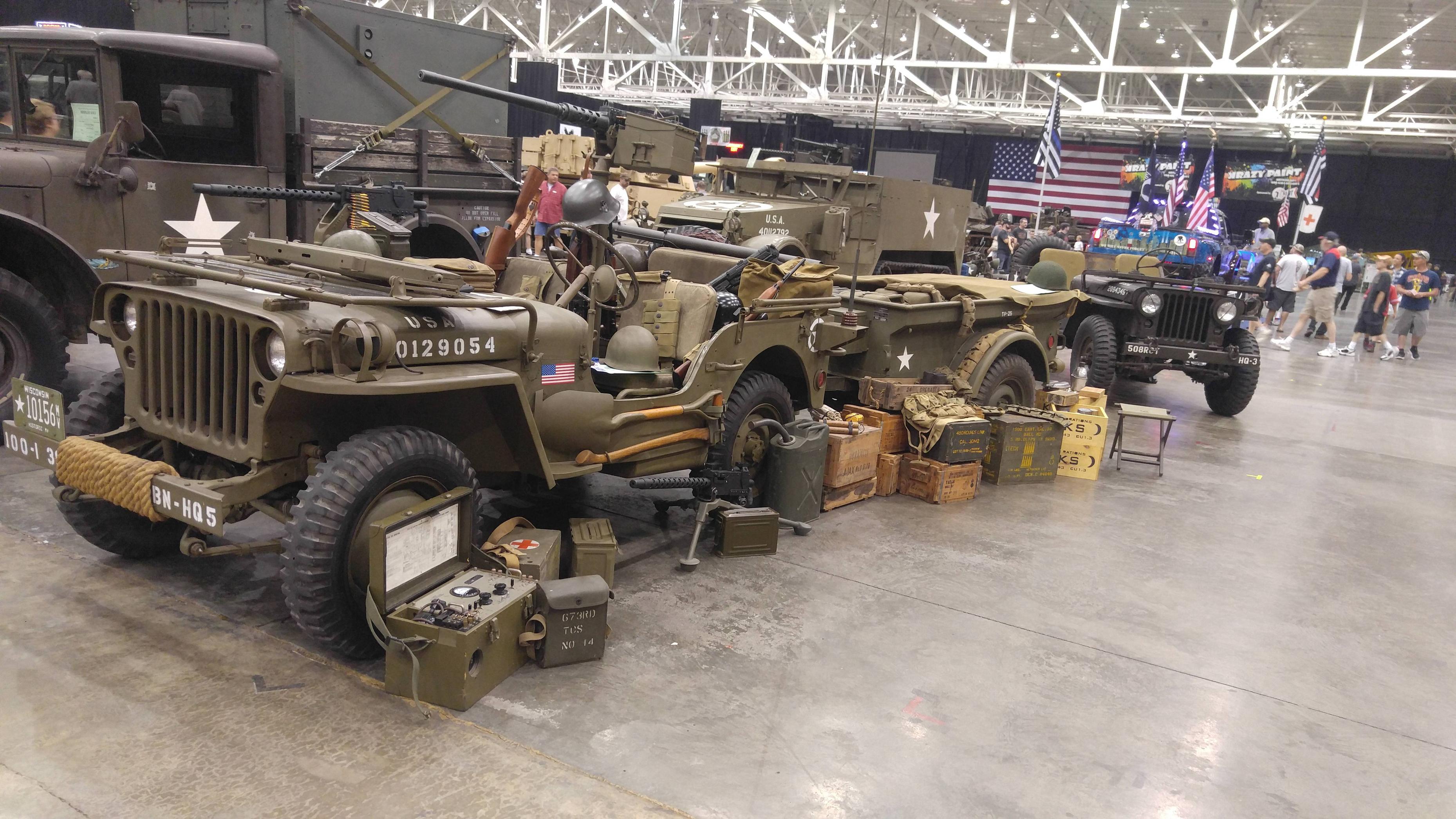 Awesome jeep display from IX center tank/military show : Jeep