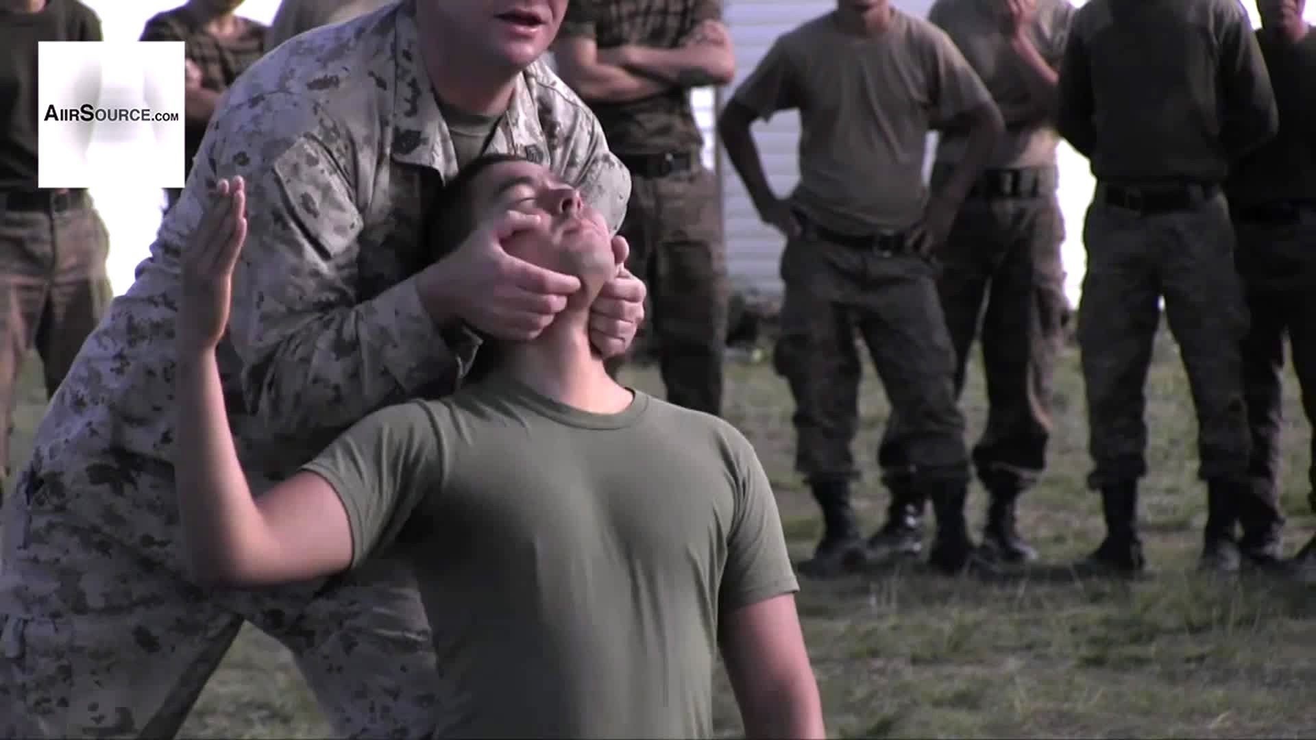 Marines Demo Open Hand Pressure Point Techniques to Mongolian Armed ...