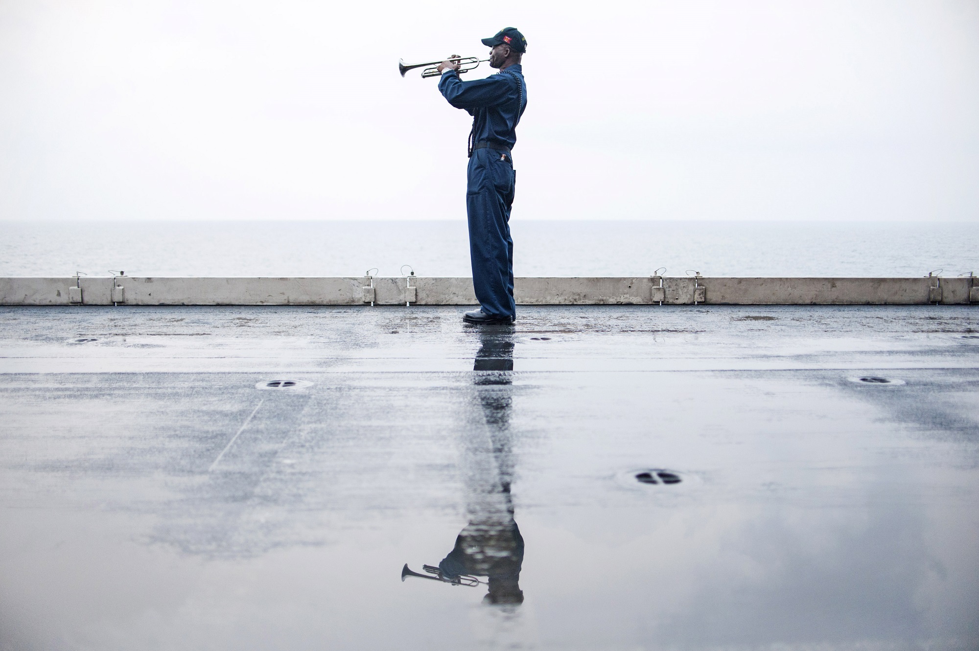 Military trumpeter photo