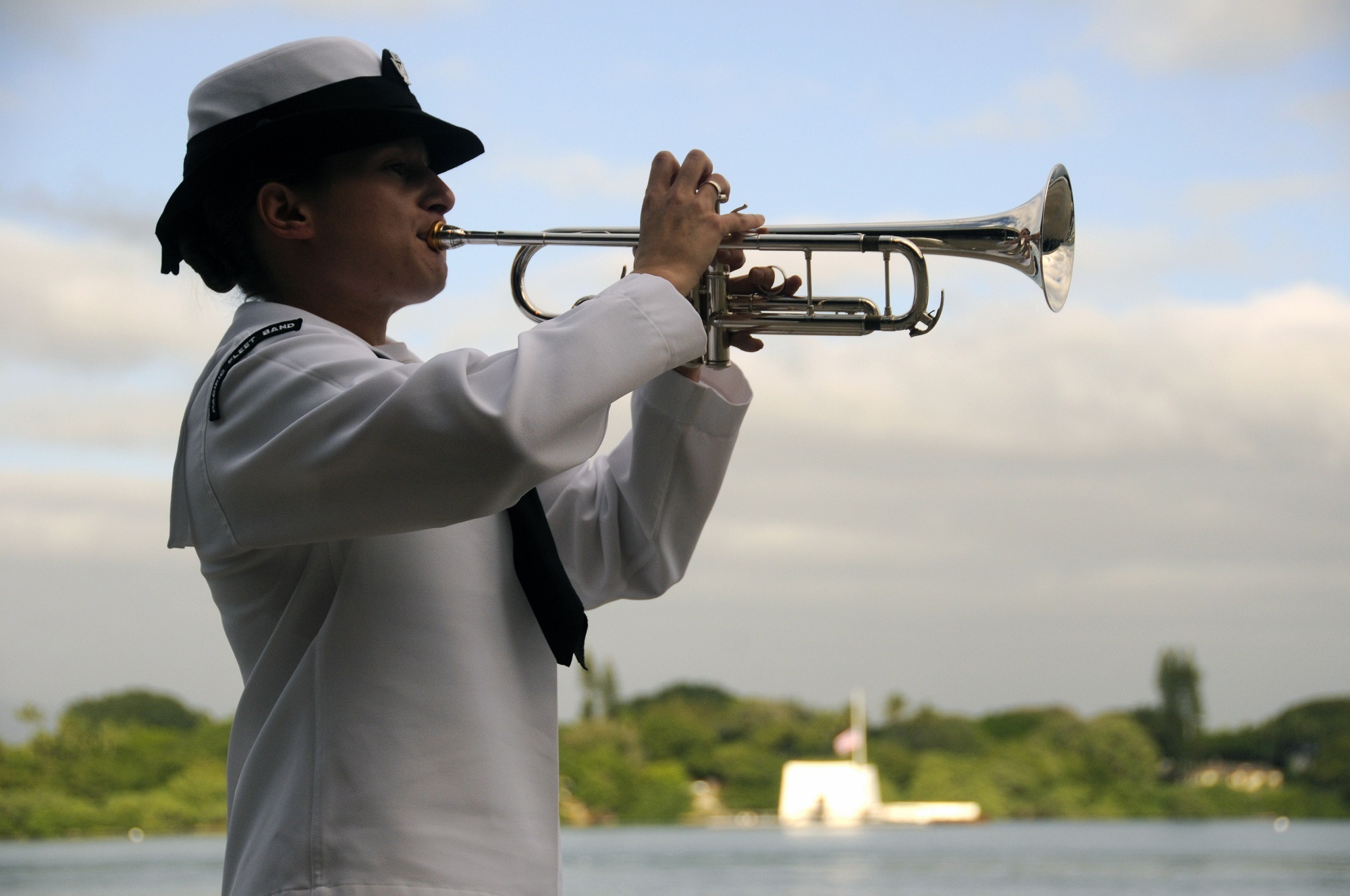 Military trumpeter photo