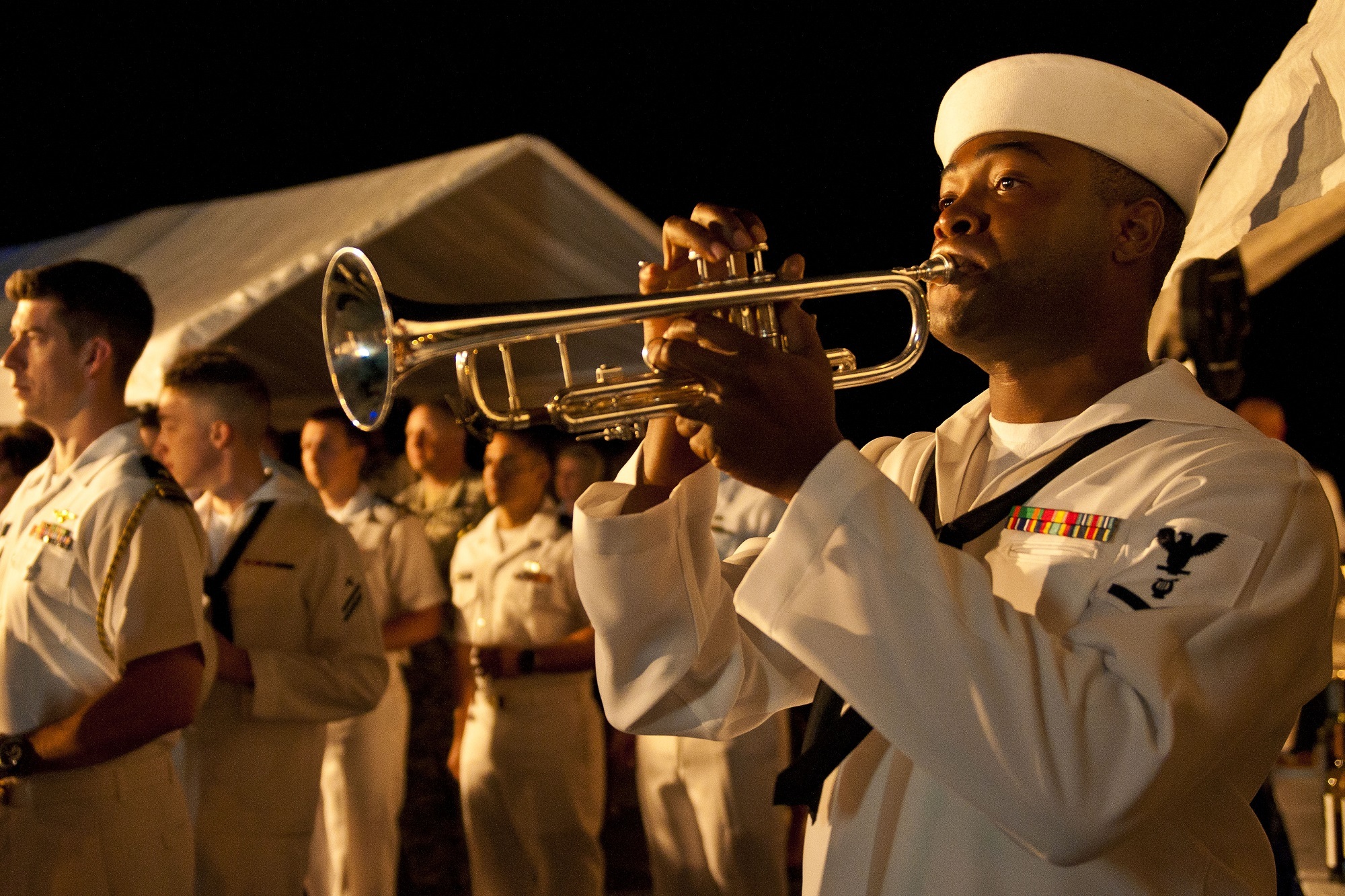 Military trumpeters photo