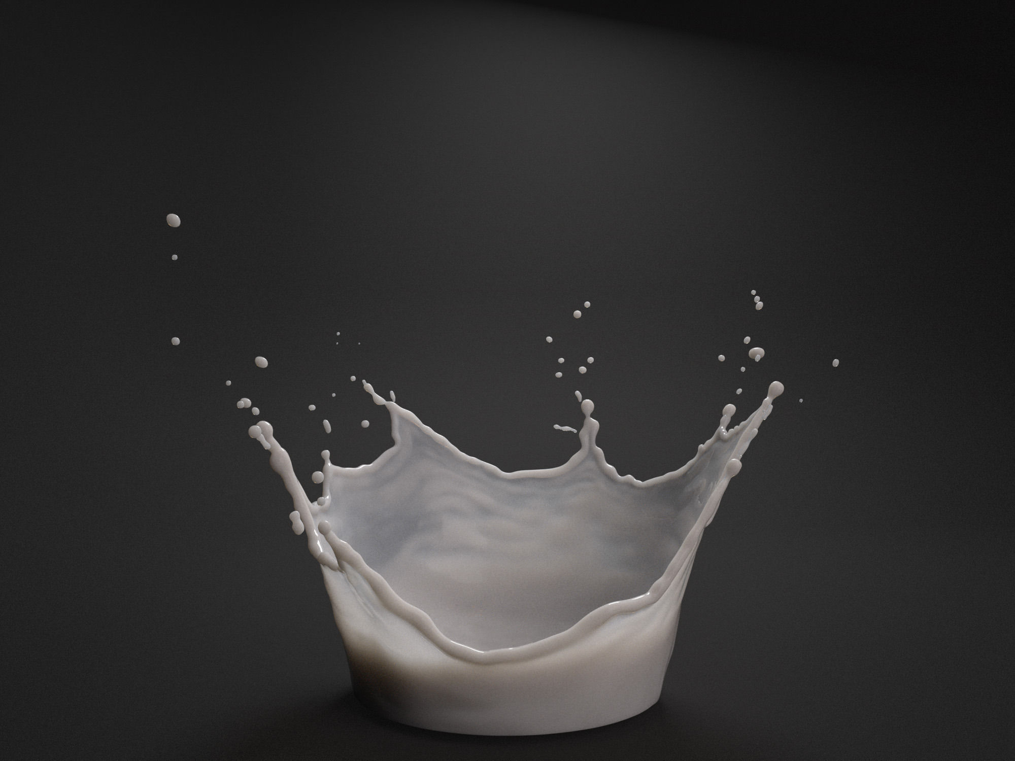 Milk splash 3D model | CGTrader