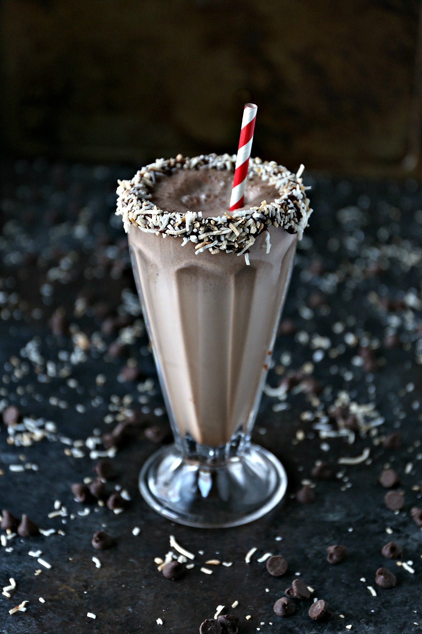 Chocolate Coconut Milkshake - Cravings of a Lunatic